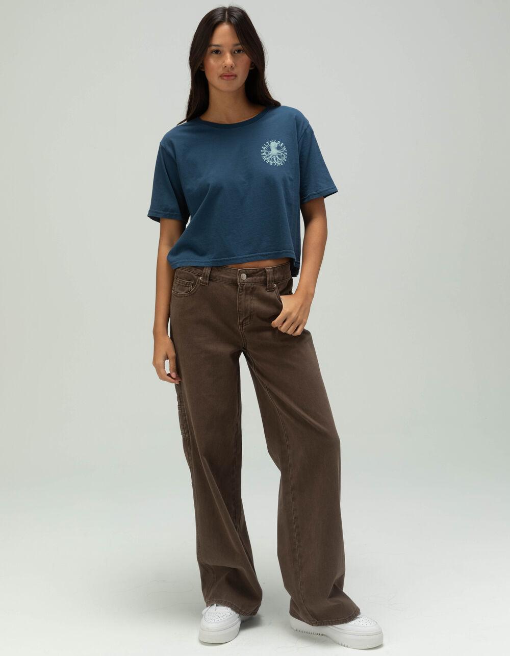SALTY CREW My Friend Womens Crop Tee - BLUE Product Image
