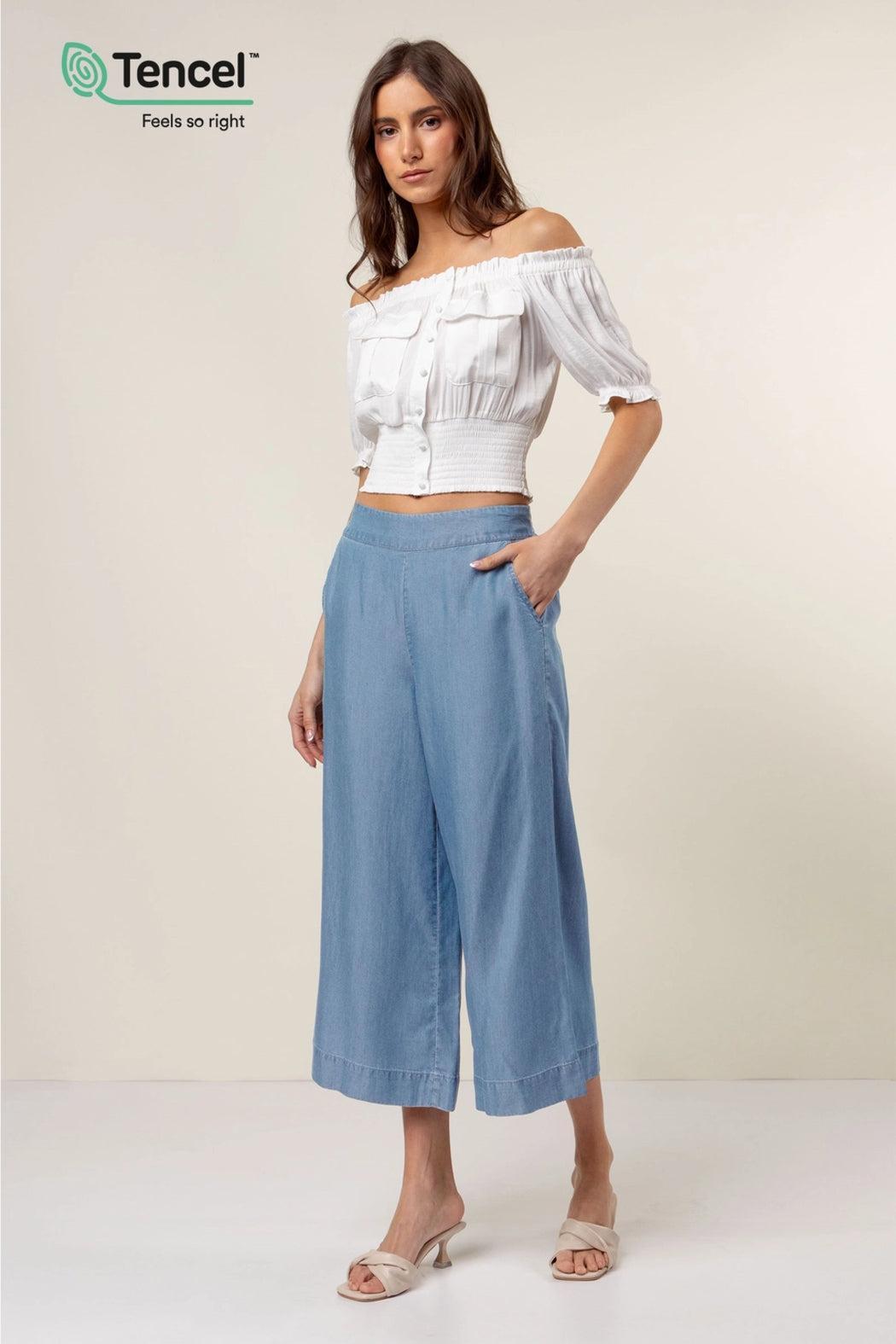 Tencel Culotte Pants Product Image