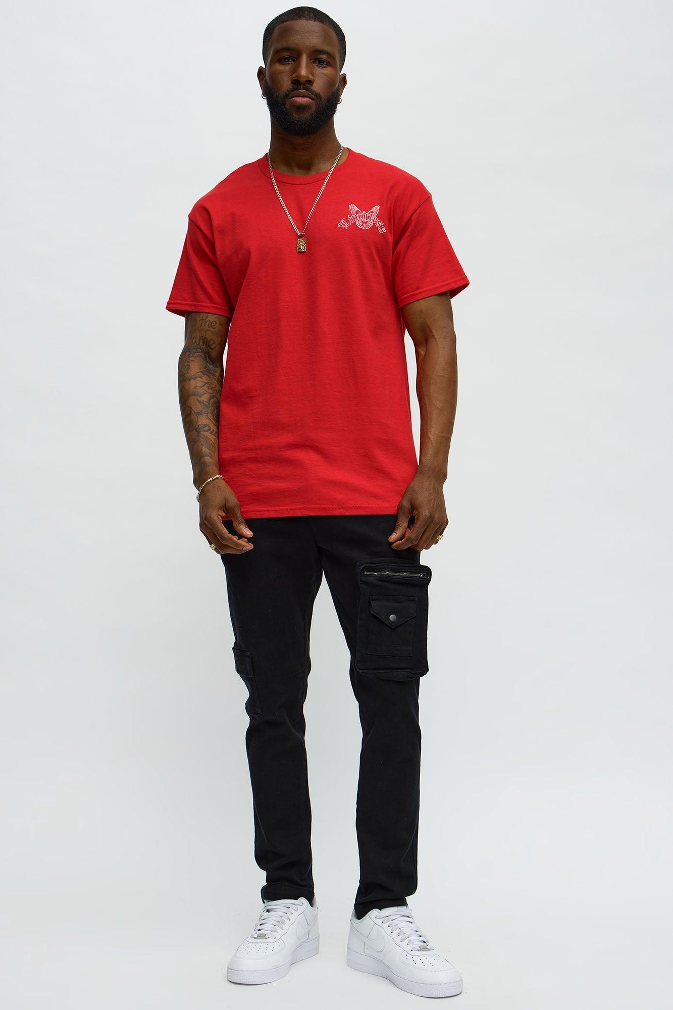 Life Should Be Fearless Short Sleeve Tee - Red Product Image