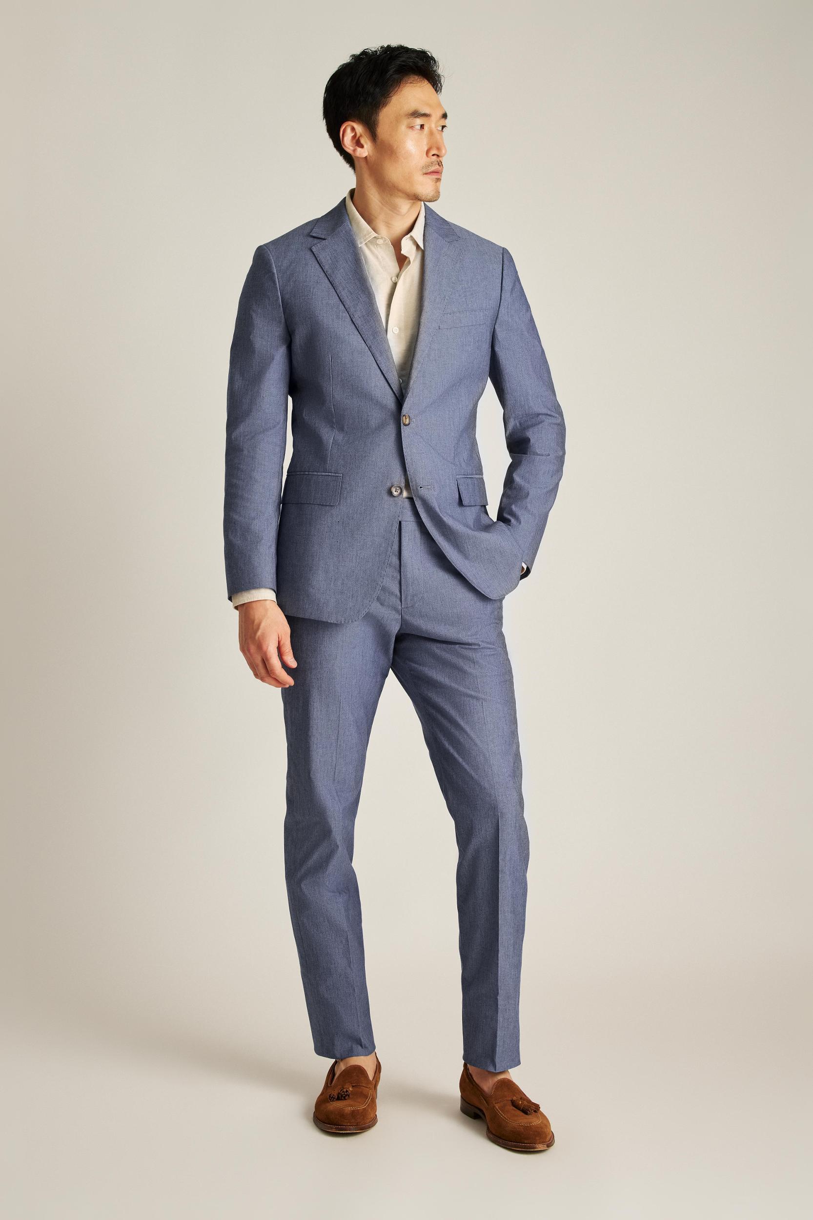 Portuguese Stretch Chambray Suit Jacket Product Image