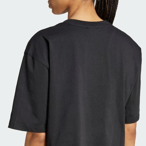 adidas Essentials Crop Tee Black 2XL Womens Product Image