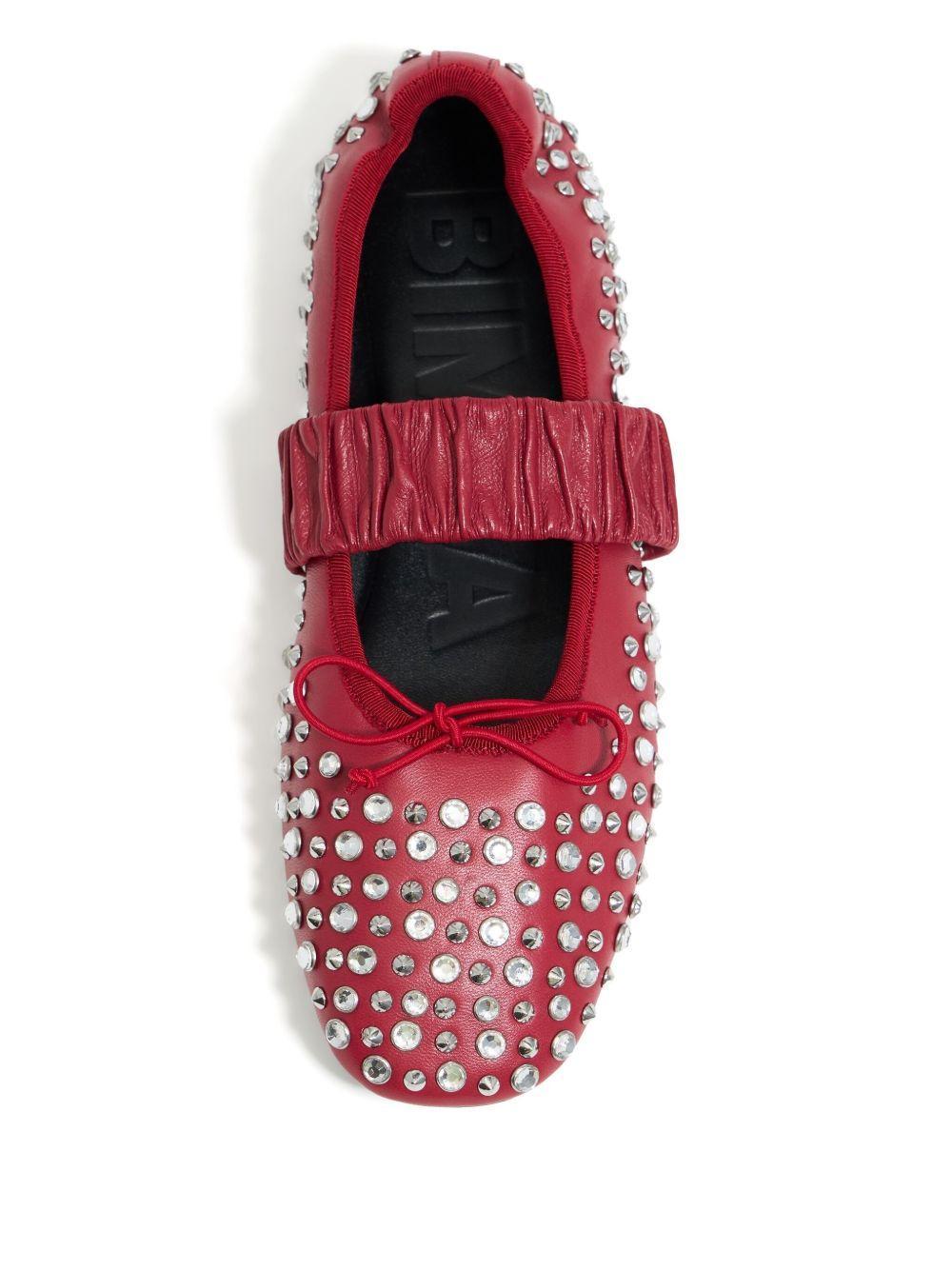 stud-embellished ballerina shoes  Product Image