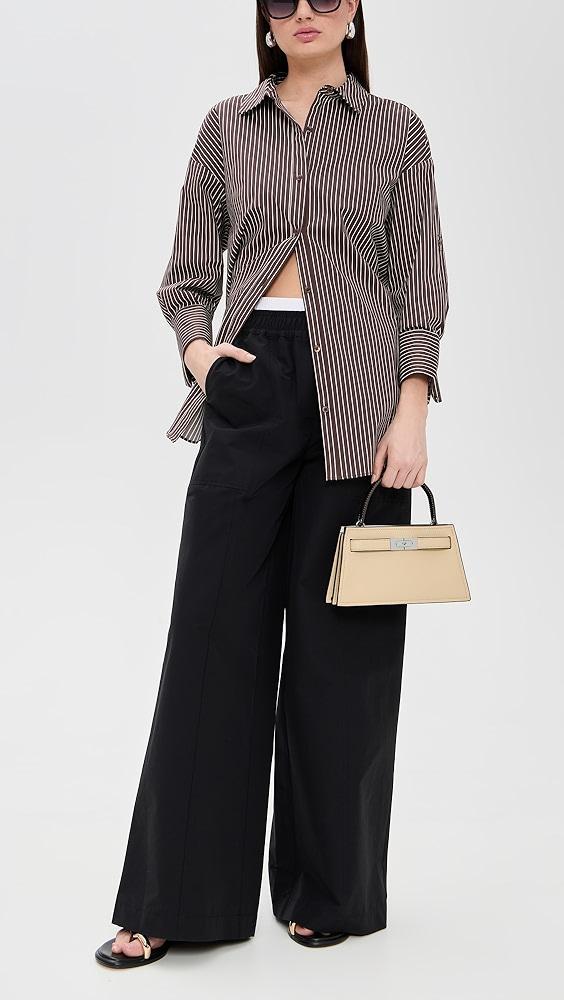 Tory Burch Lee Radziwill Pebbled Top Handle Petite Bag | Shopbop Product Image