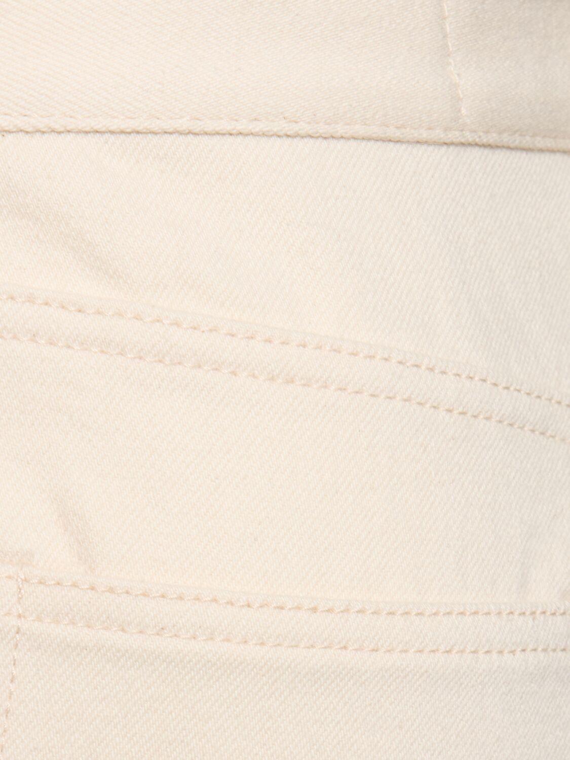 JIL SANDER Buttoned Straight Leg Jeans In Cream Product Image