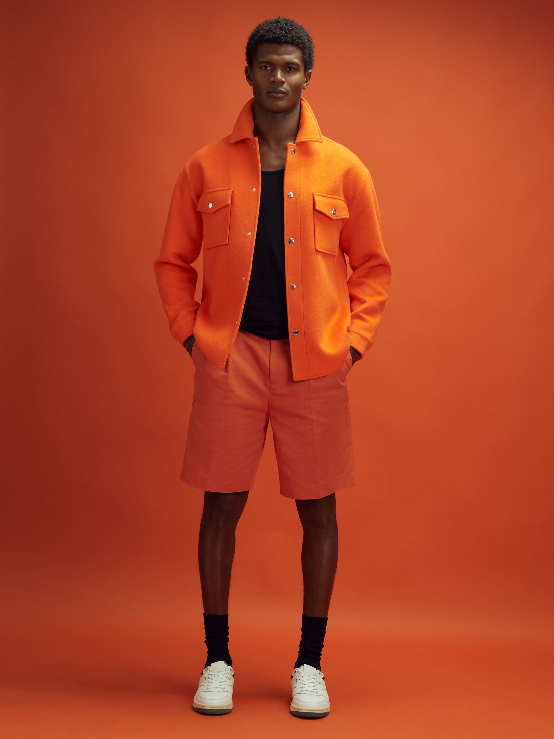McLaren F1 Twill Relaxed Shorts in Papaya Product Image