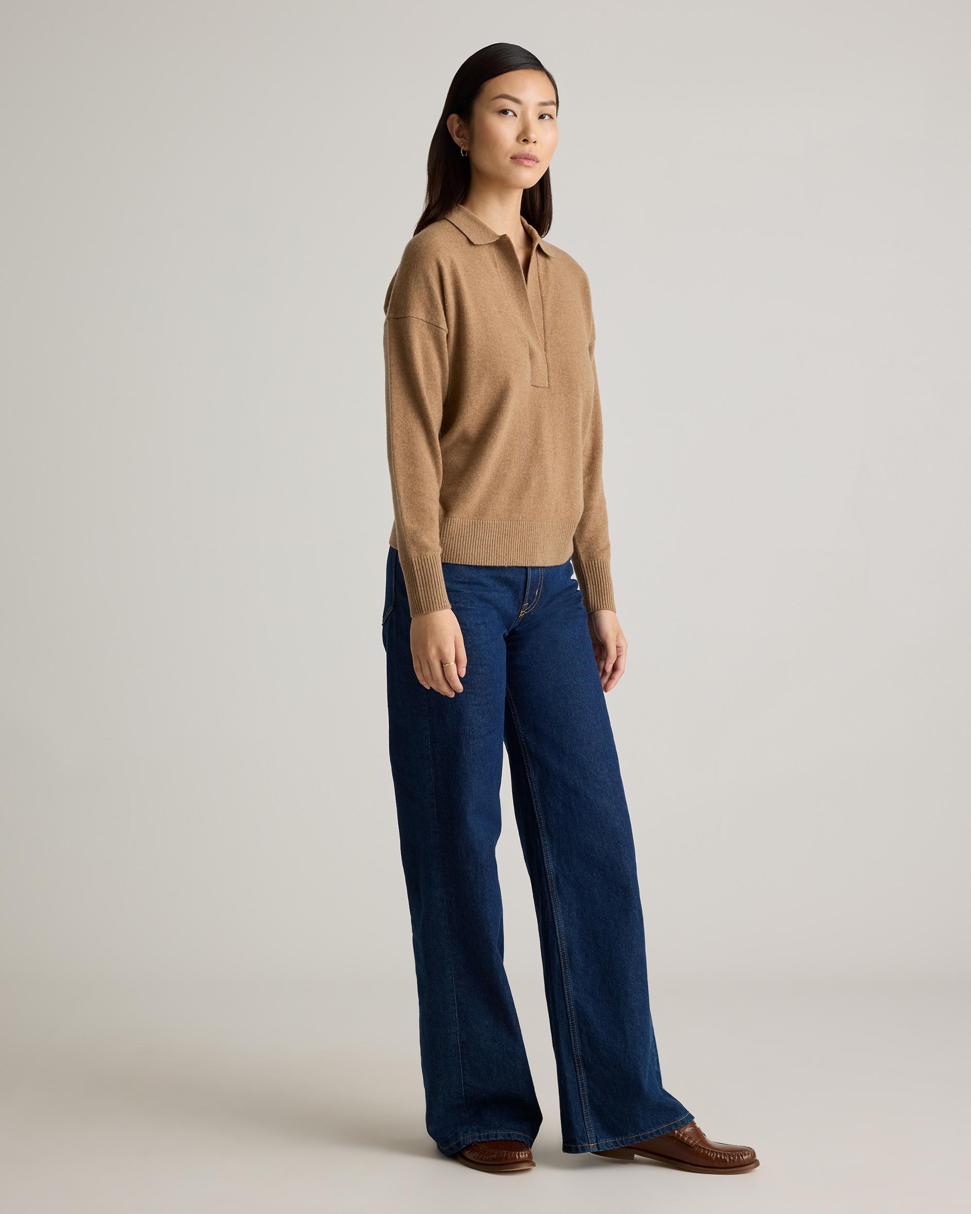Quince | Women's Mongolian Cashmere Polo Sweater Product Image