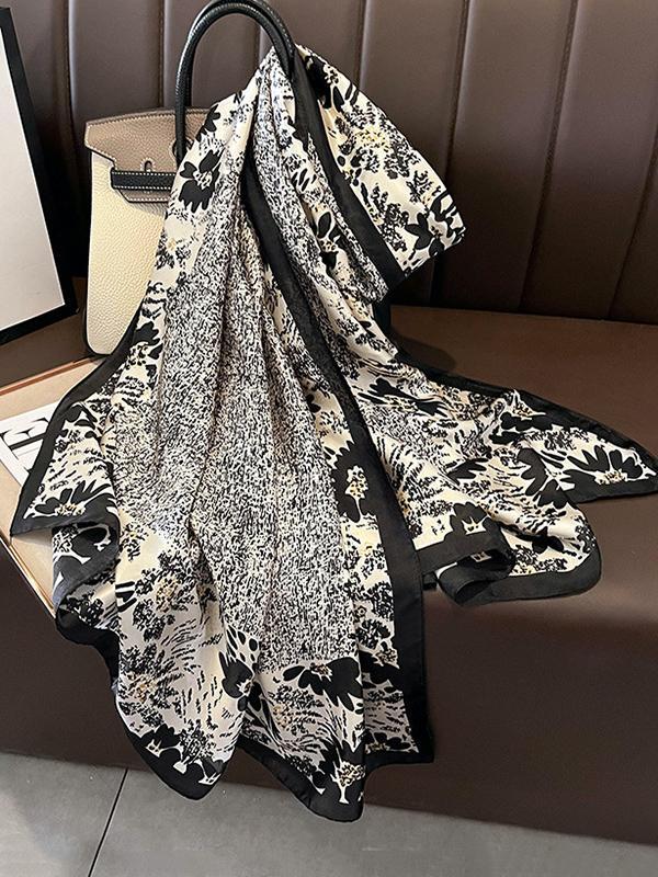 Chic Printed Silk Imitation Warm Shawl&Scarf Product Image