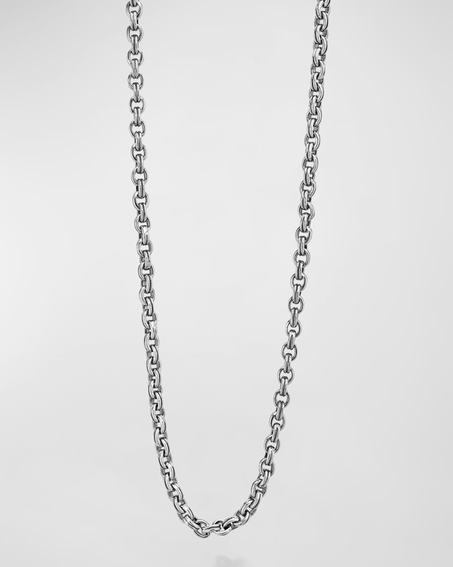 Lagos Mens Sterling Silver Anthem Double Link Caviar Chain Necklace, 20 - Exclusive Product Image