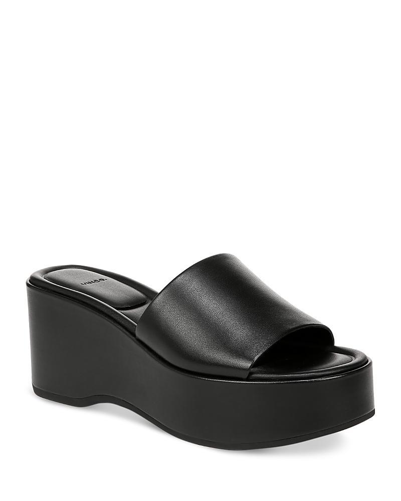 Vince Womens Polina Leather Platform Slide Sandals Product Image