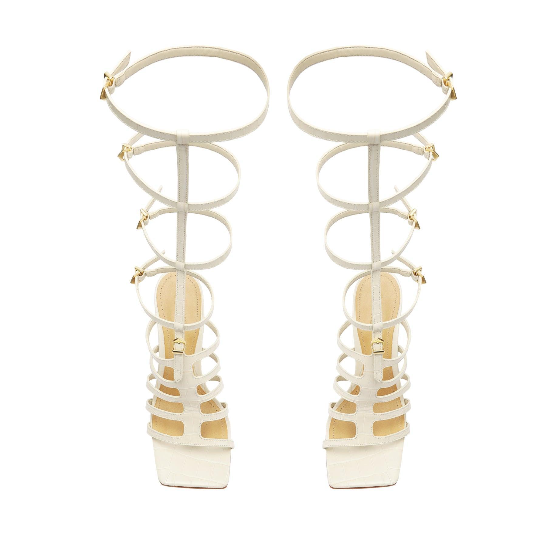 Hayden Up Crocodile-Embossed Leather Sandal Product Image