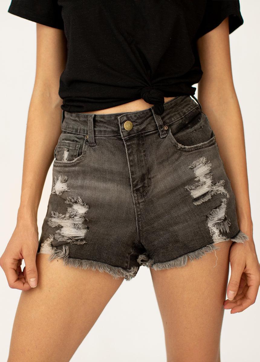 Markelle Shorts in Washed Black Female Product Image