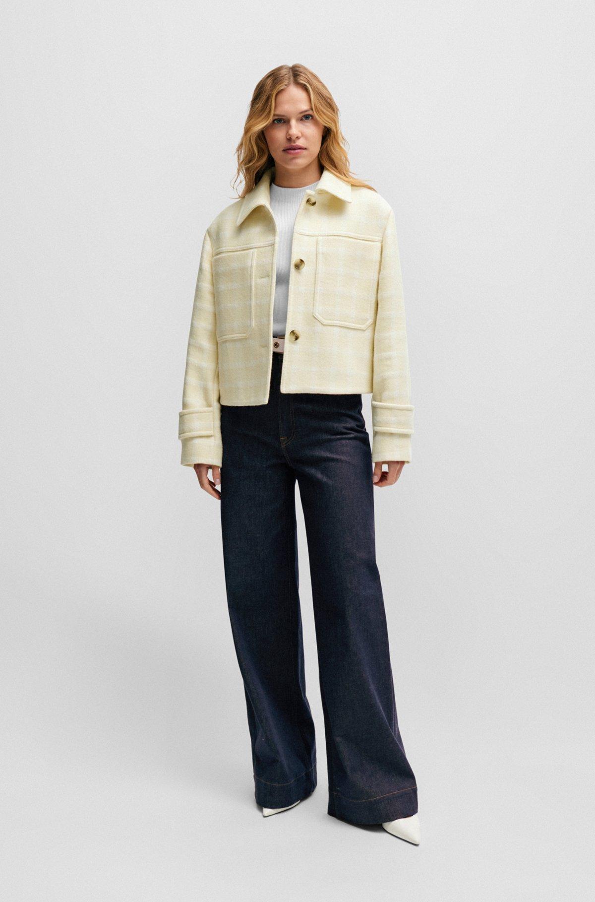 Relaxed-fit jacket in Italian checked cloth Product Image