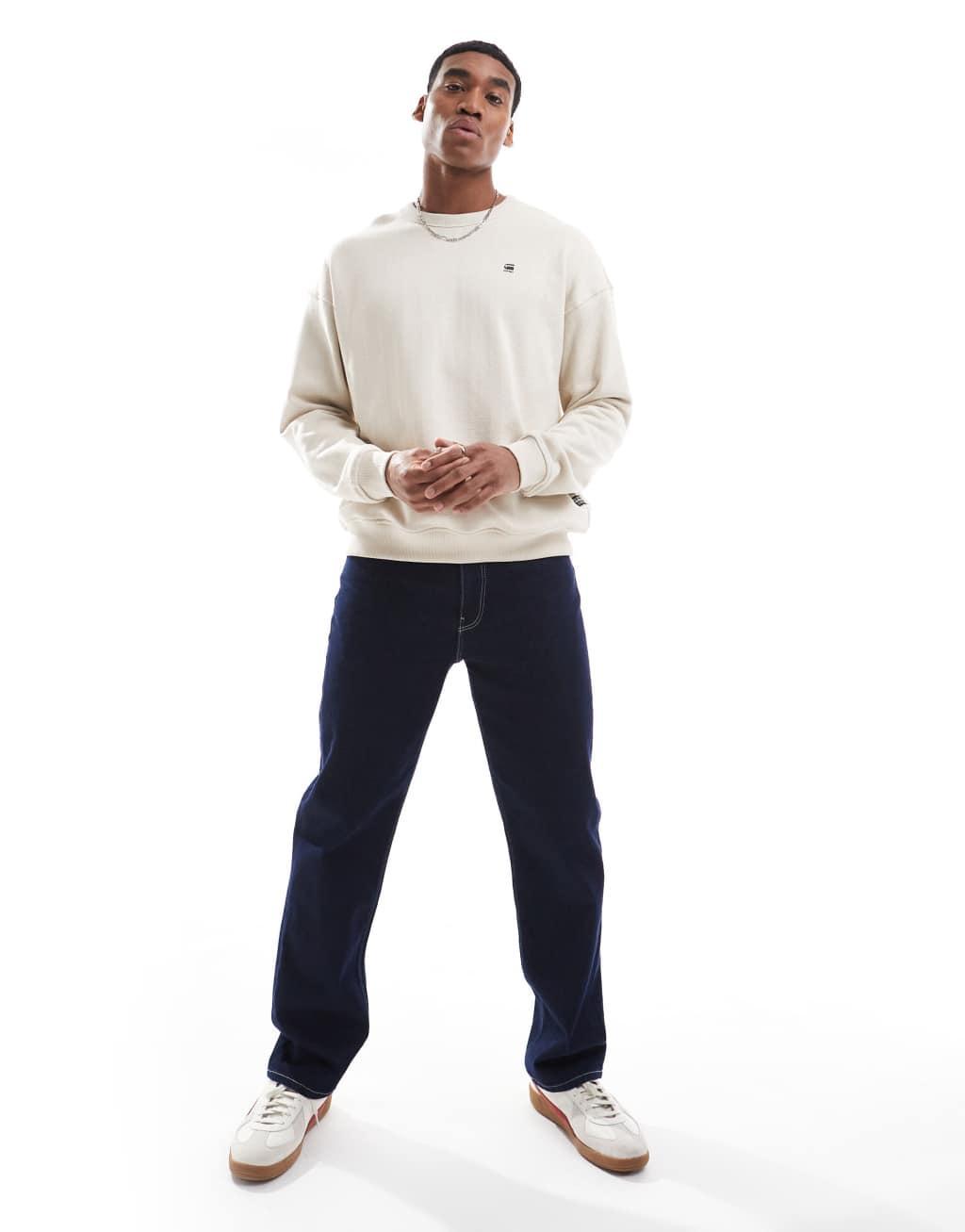 G-Star sweatshirt in off white with back print Product Image