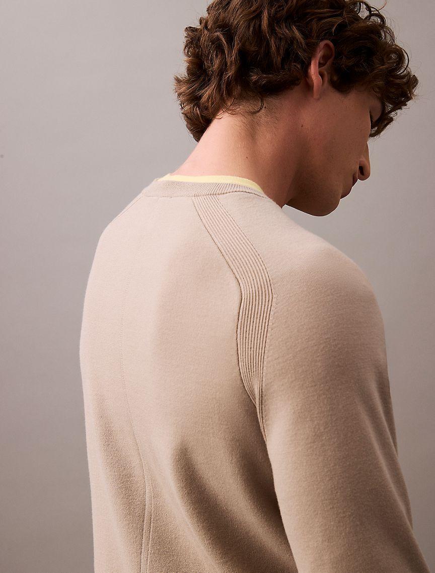 Calvin Klein Men's Tech Knit Crewneck Sweater - Brown - XS Product Image