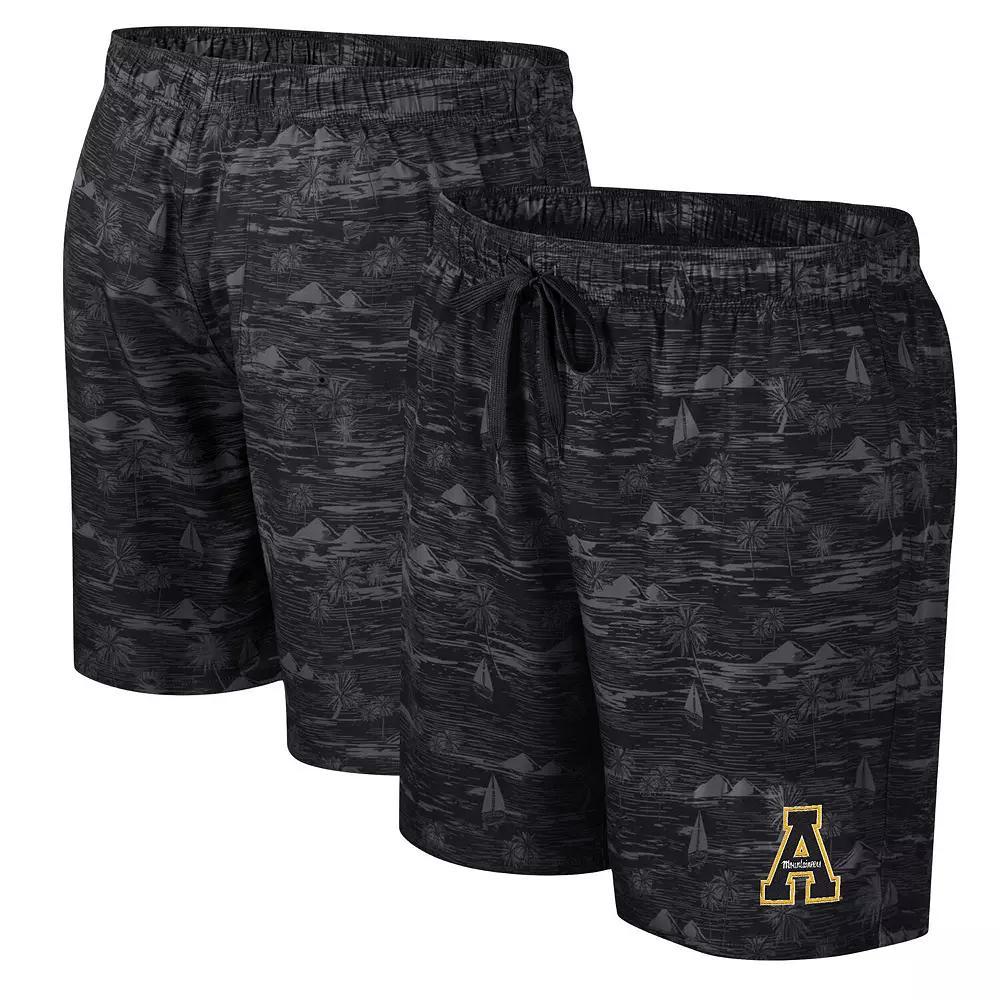 Men's Colosseum Black Appalachian State Mountaineers Ozark Swim Shorts, Size: 2XL, App Black Product Image