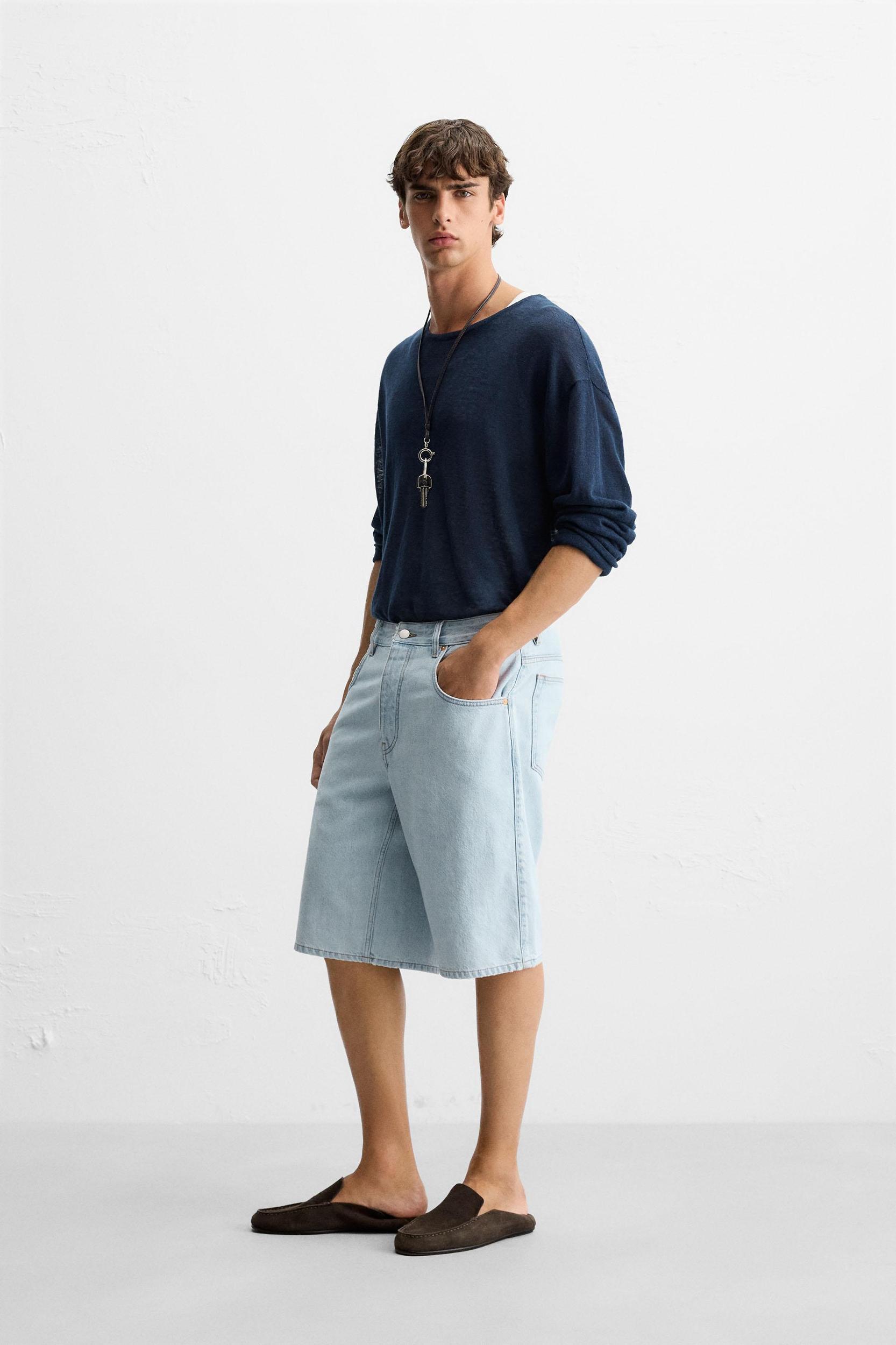 BAGGY FIT DENIM SHORTS Product Image