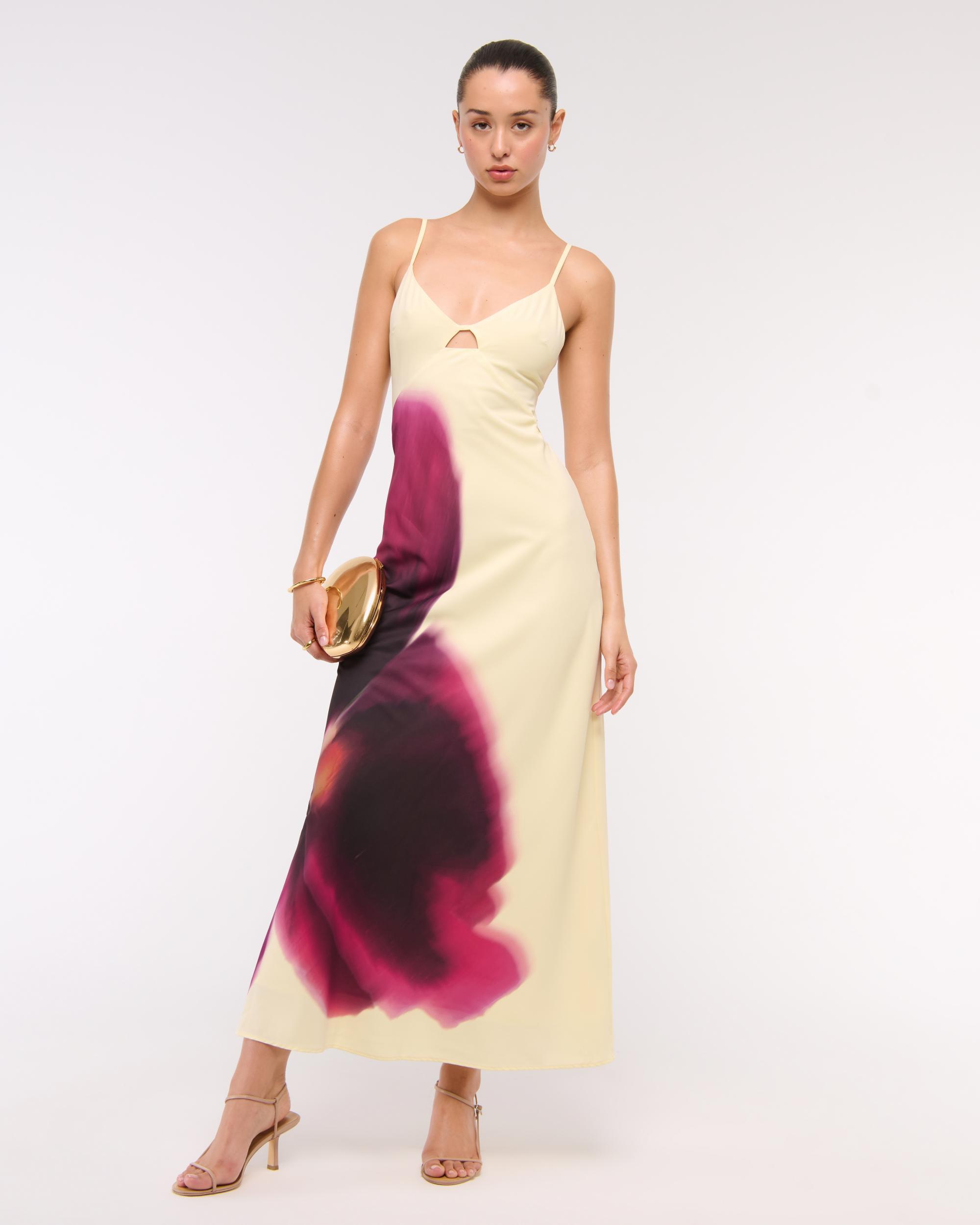 The A&F Julia Slip Cutout Maxi Dress Product Image