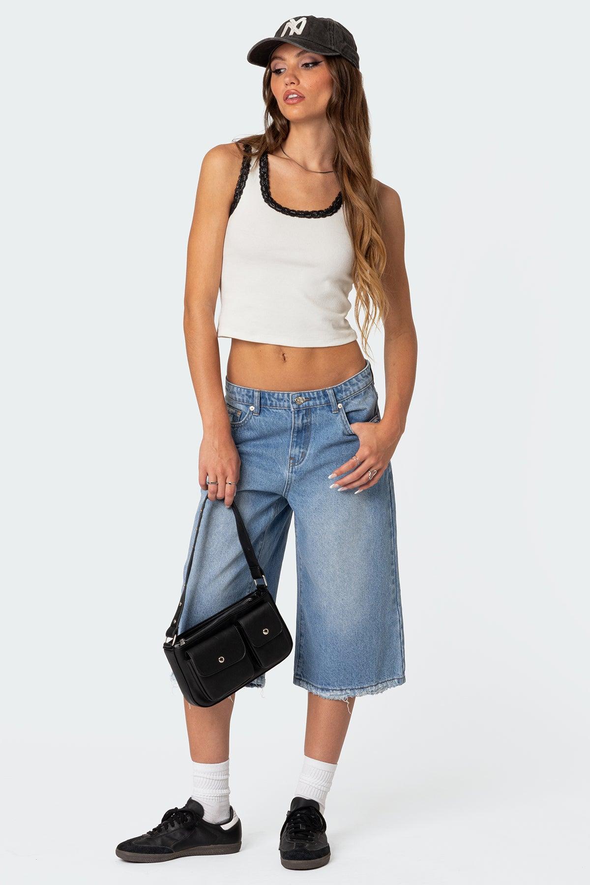 Alix Lacey Ribbed Tank Top Product Image