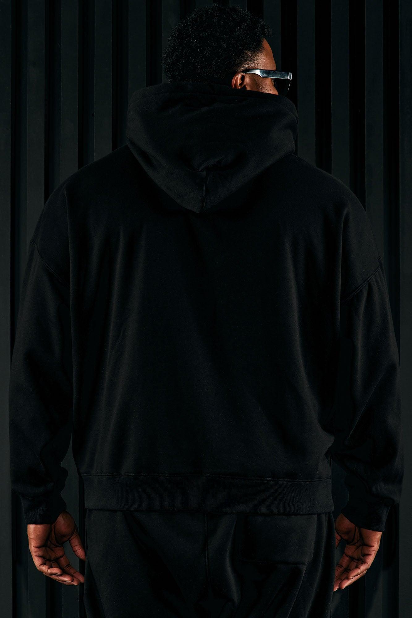 Tyson Oversized Heavyweight Hoodie - Black Product Image