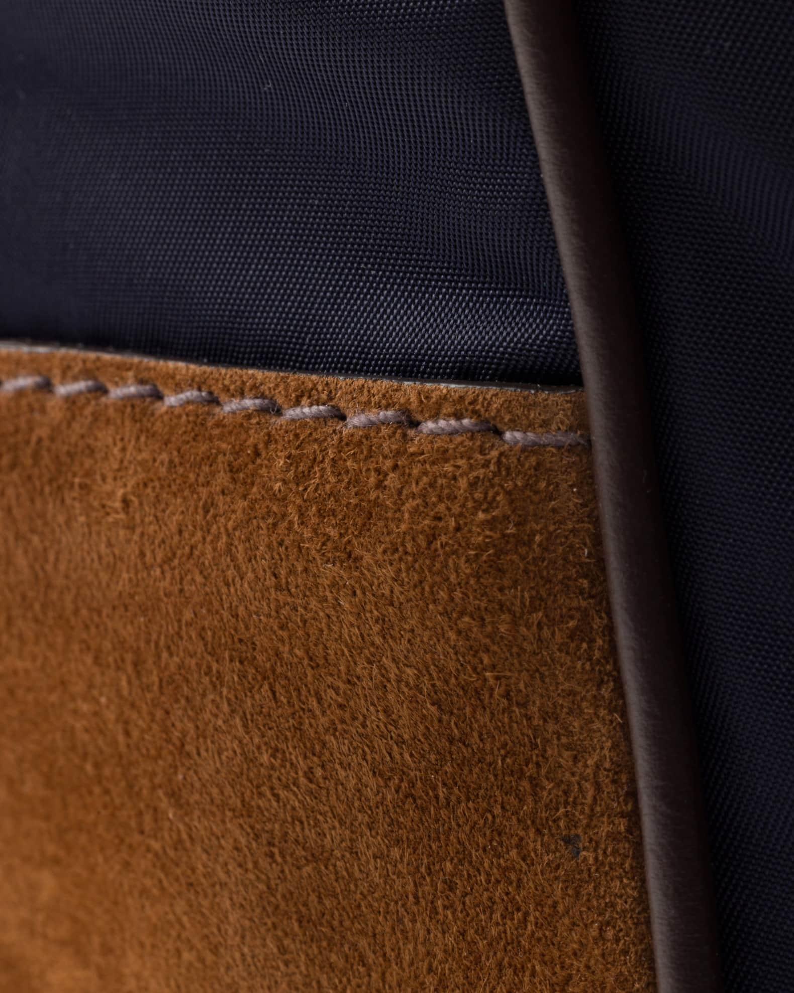 Men's Re-Nylon, Leather, and Suede Shoulder Bag Product Image