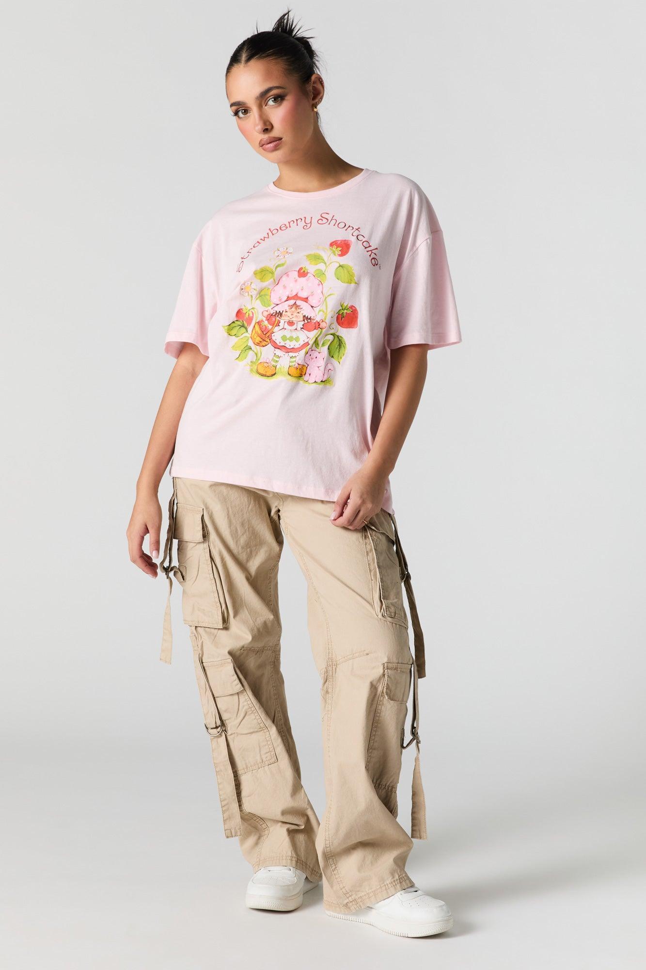 Strawberry Shortcake Graphic Boyfriend T-Shirt Female Product Image
