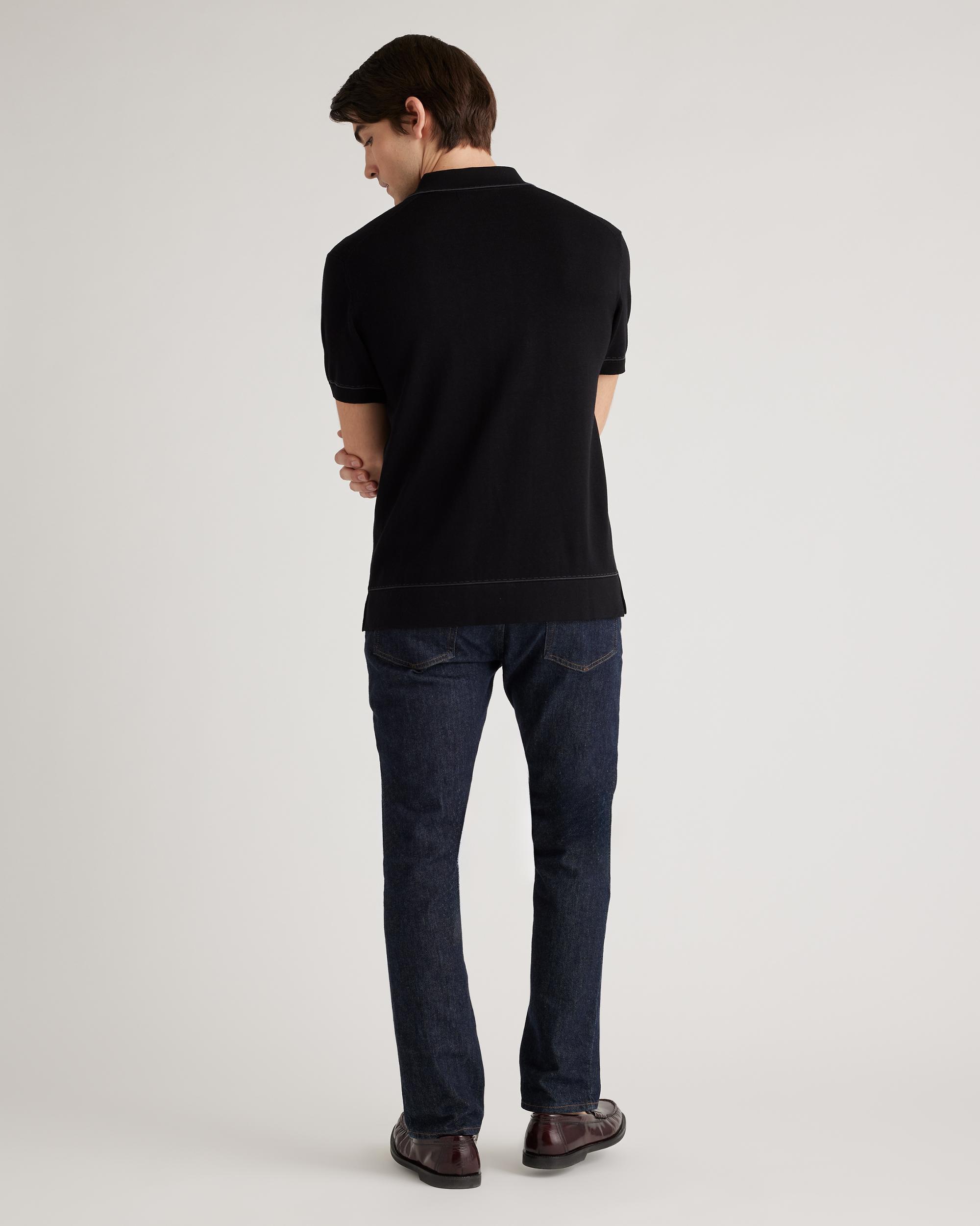 Quince | Men's -Silk Button Down Polo Sweater Organic Cotton Product Image