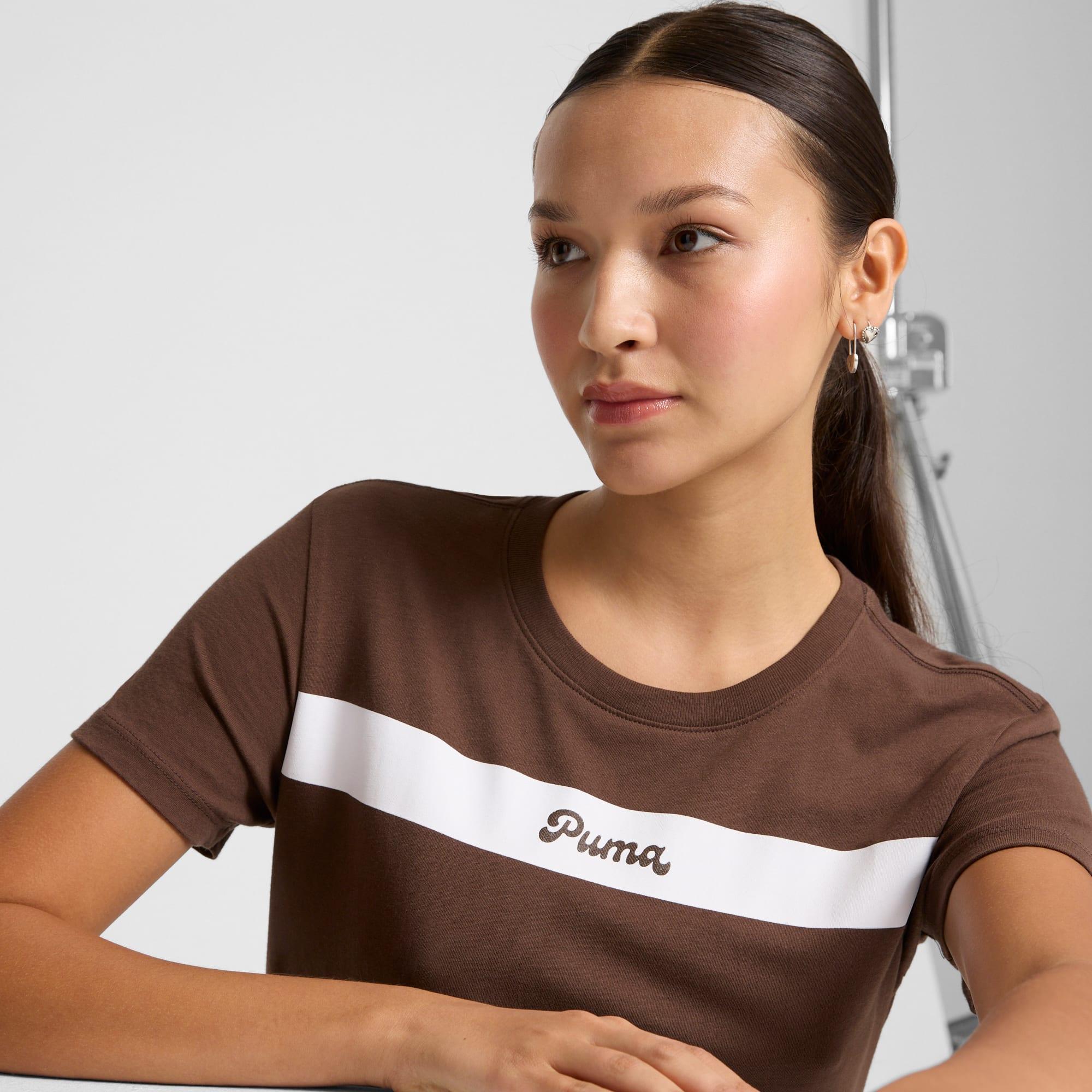 PUMA Upfront Line Logo Womens T-Shirt Product Image