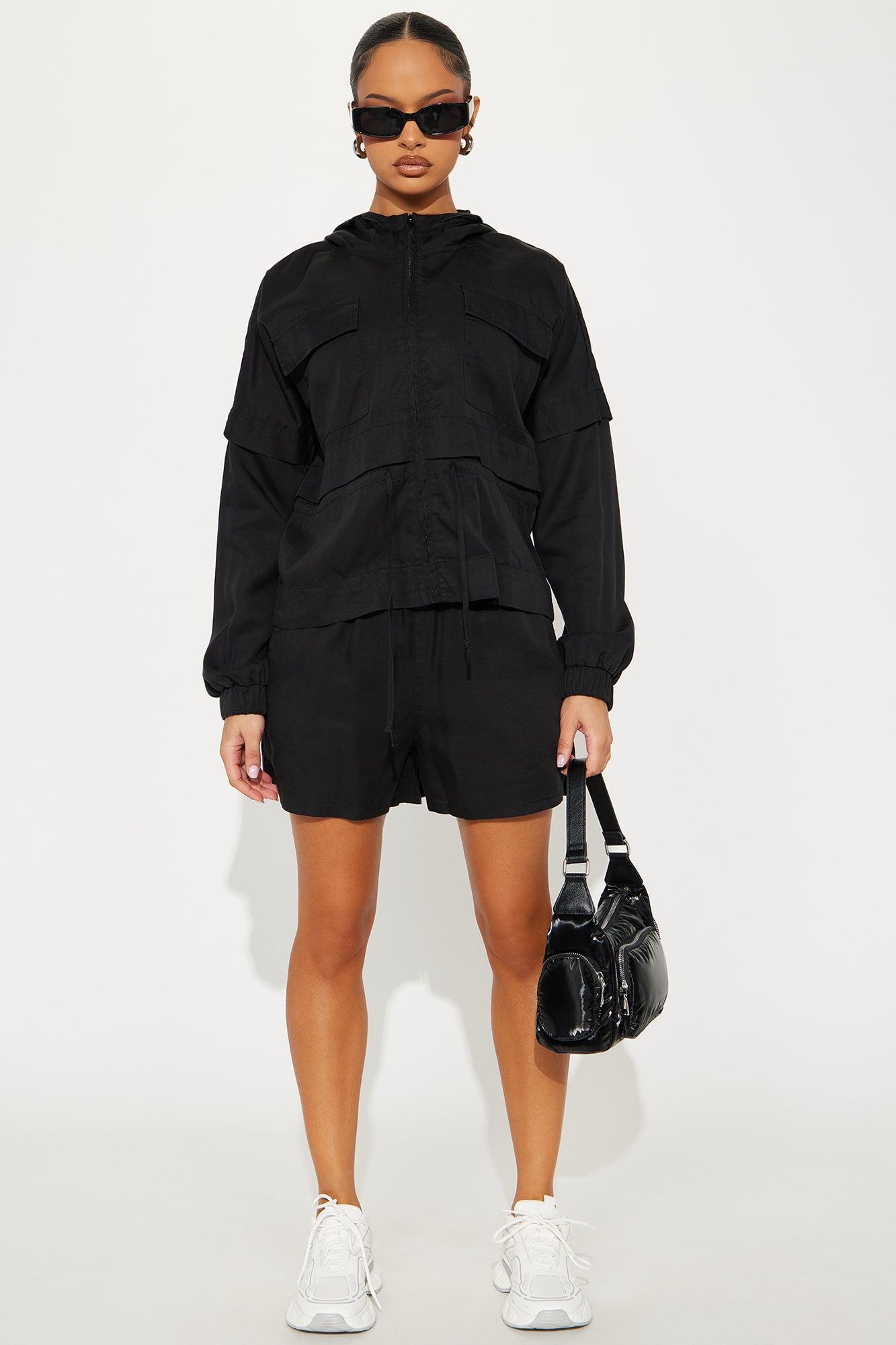 Safari Vibe Cargo Short Set - Black Product Image