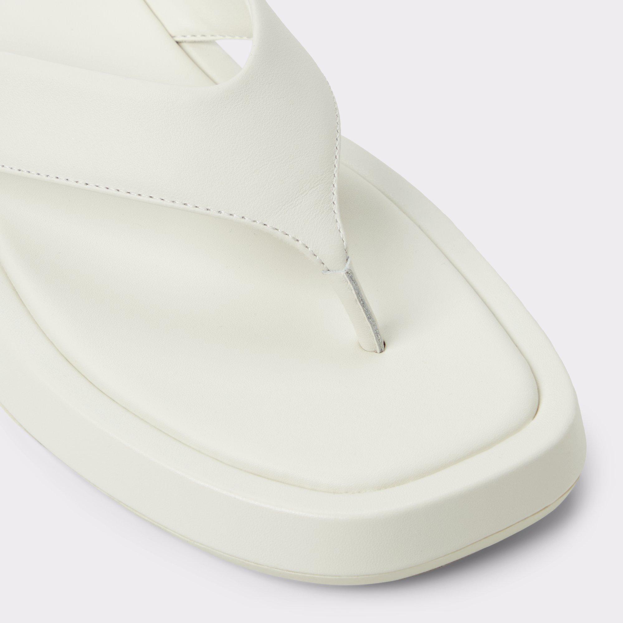 ALDO Grettle - Women's Flat Sandals - White, Size 7 Product Image