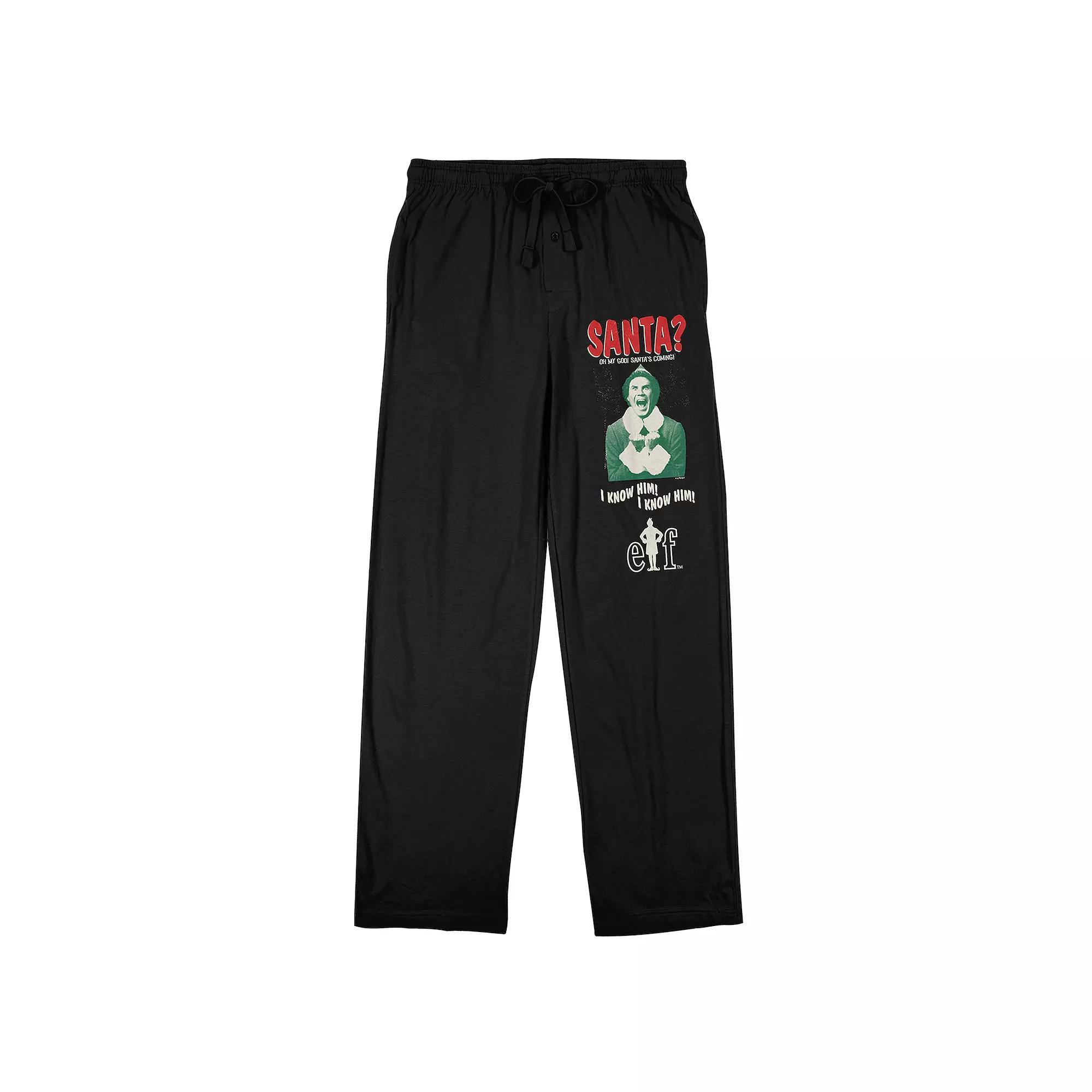 Men's Elf Buddy the Elf Pajama Pants, Size: XXL, Black Product Image