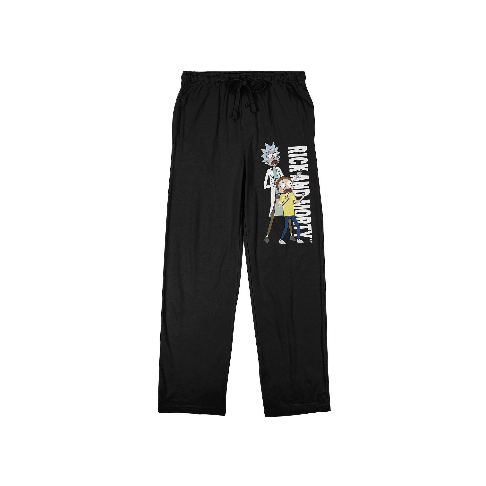 Men's Rick And Morty Pajama Pants, Size: XXL, Black Product Image