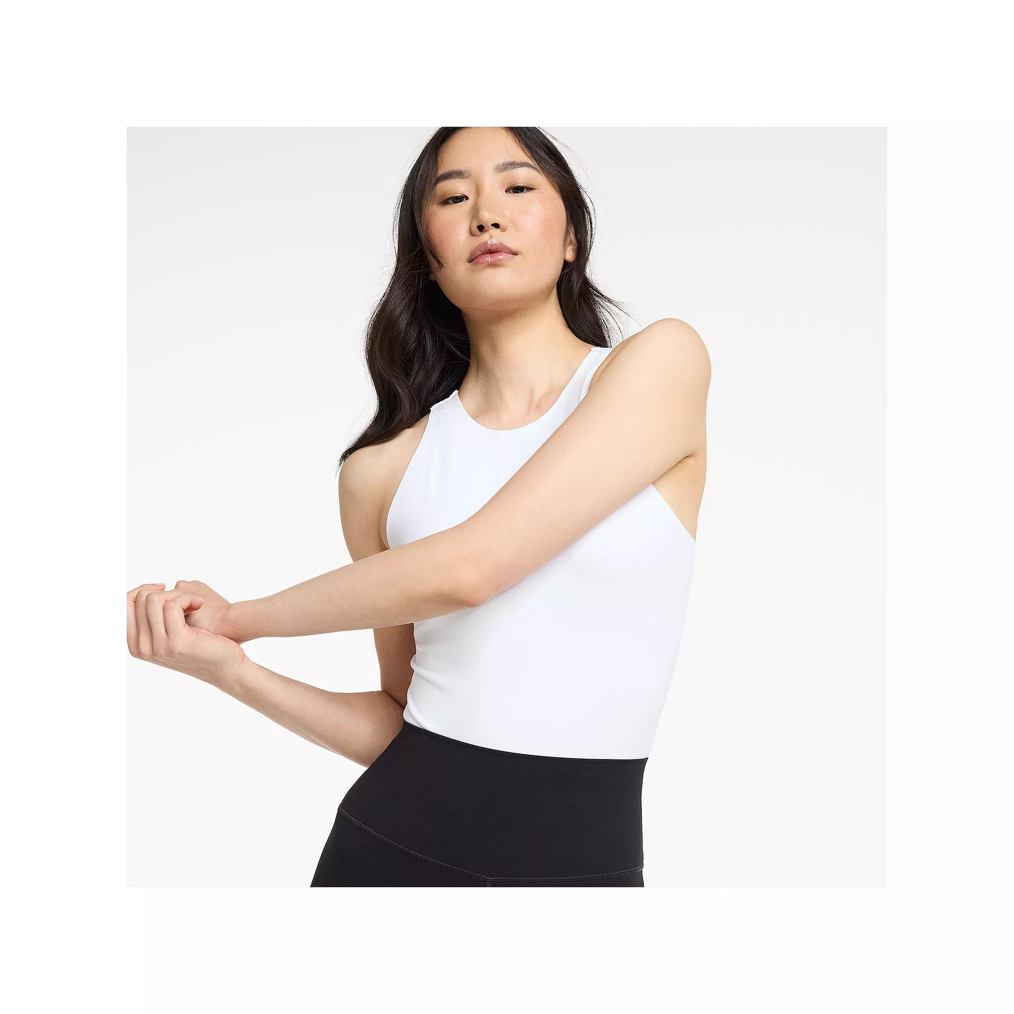 Women's FLX Affirmation High Neck Bodysuit, Size: XL, Modern White Product Image