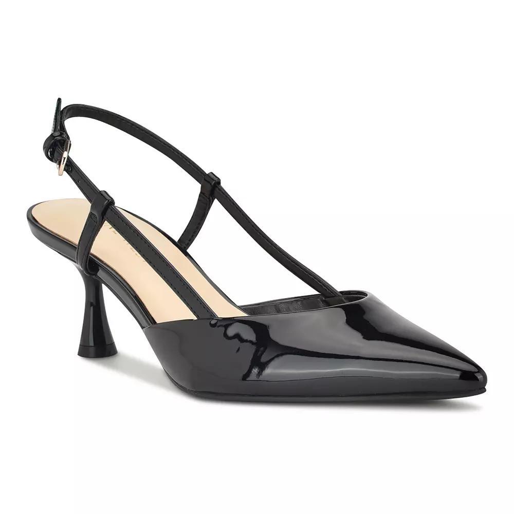 Nine West Rowen Women's Slingback Dress Pumps, Size: 5.5, Black 002 Product Image