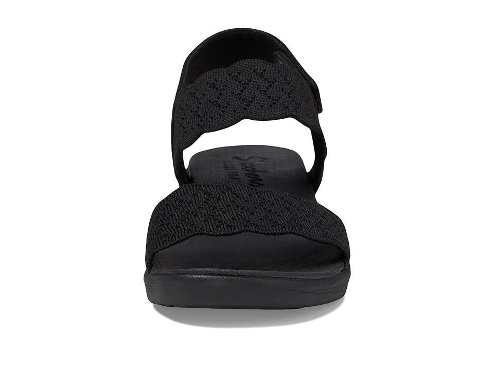 Skechers Arya On The Rise Women's Wedge Sandals, Size: 9, Black Product Image