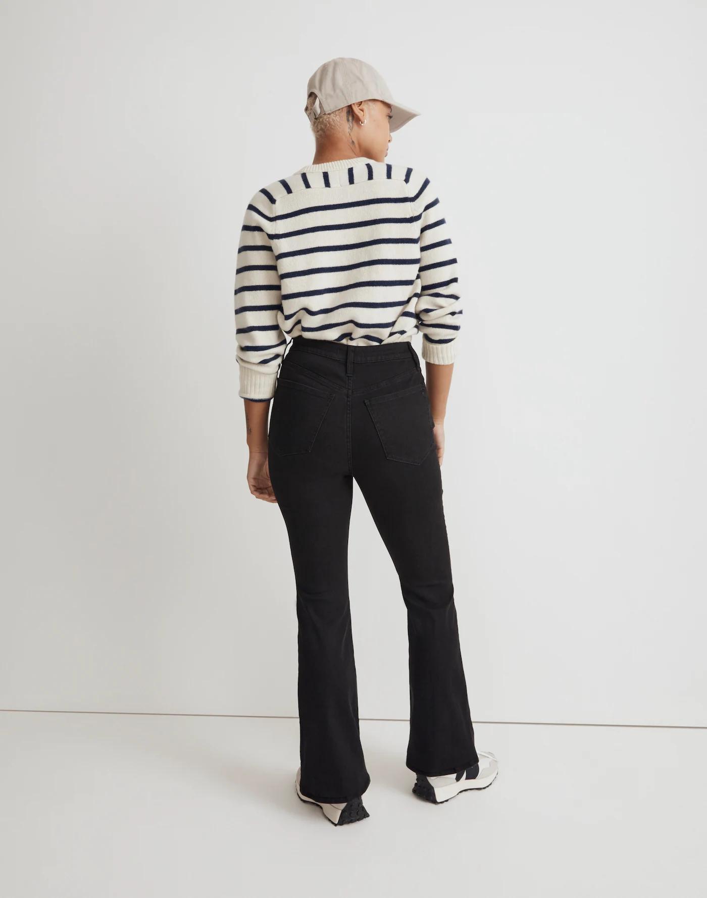 Curvy Skinny Flare Jeans in Black Frost Wash Product Image