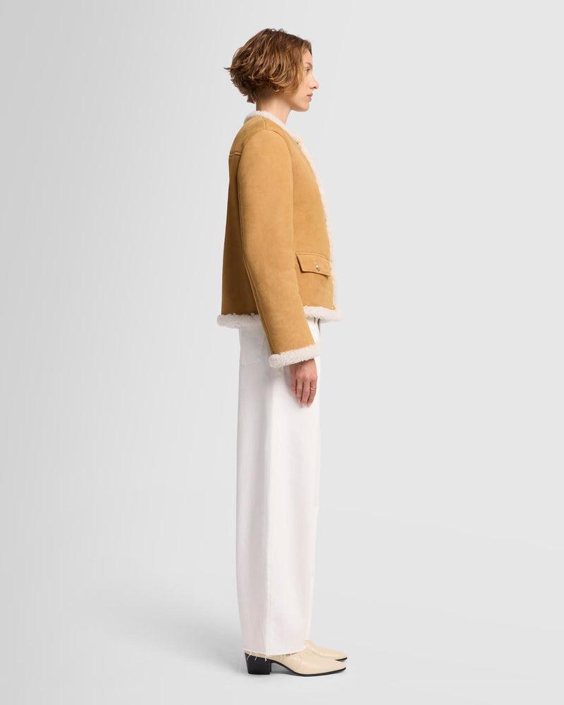 Cropped Shearling Jacket Product Image