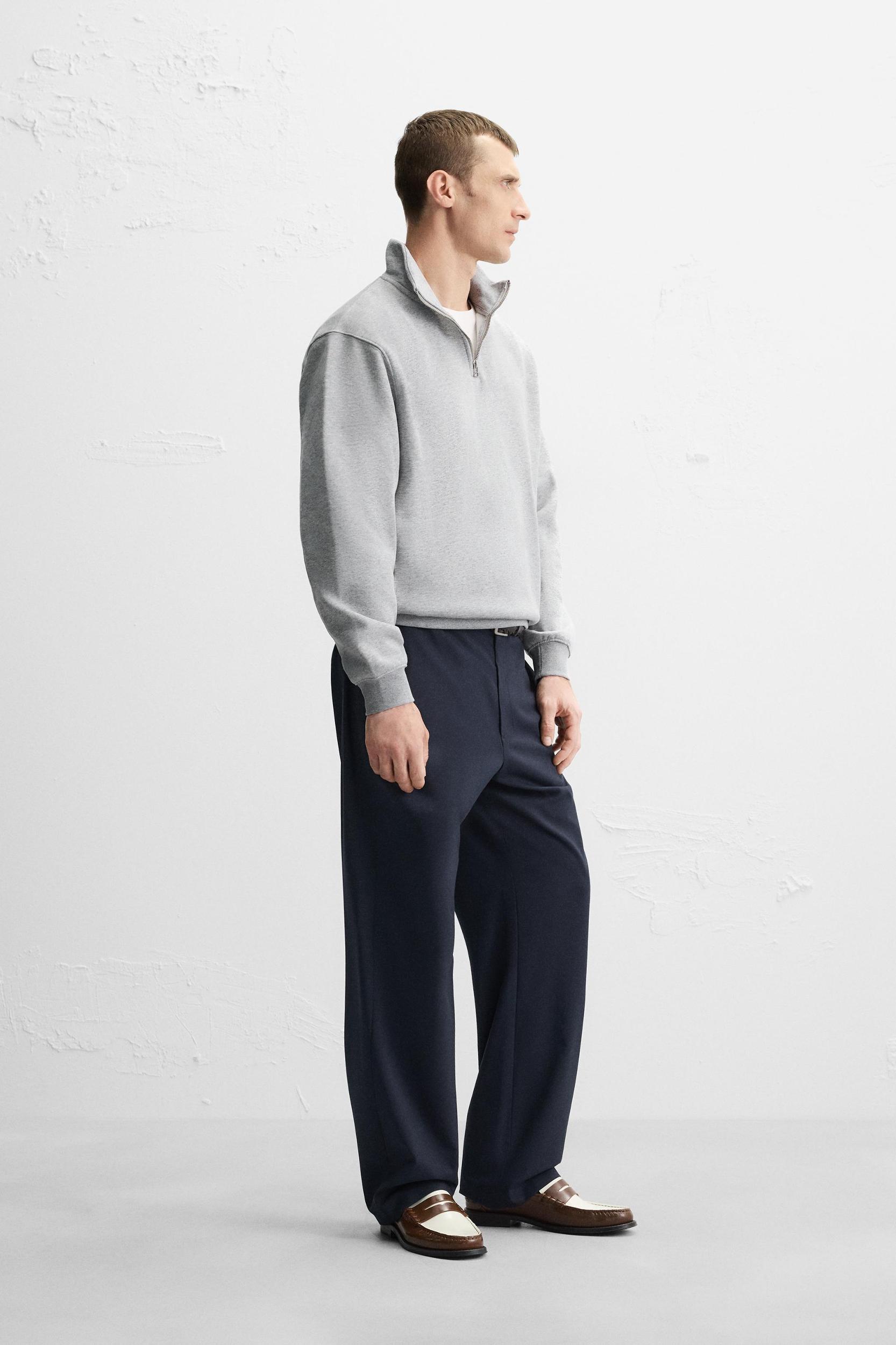 BASIC QUARTER ZIP SWEATSHIRT Product Image