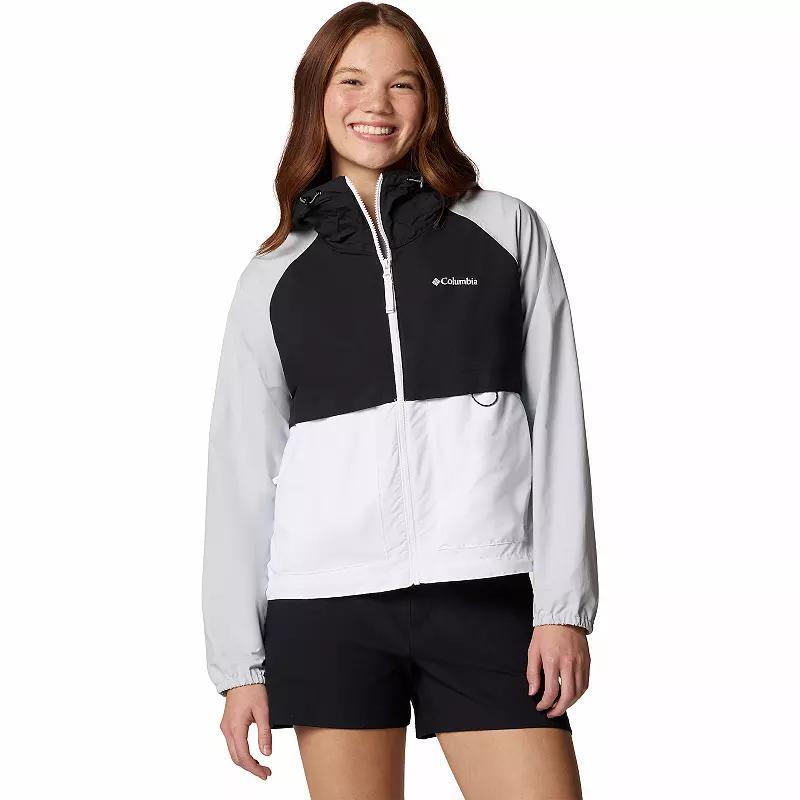 Women's Columbia Spire Valley Omni-SHIELD™ Windbreaker Jacket, Size: XXL, Clematis Blue Spray Product Image