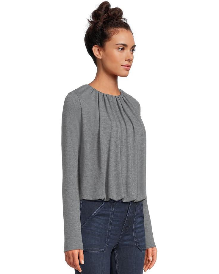Button Up Top W/ Puff Sleeves & Front Tie Product Image