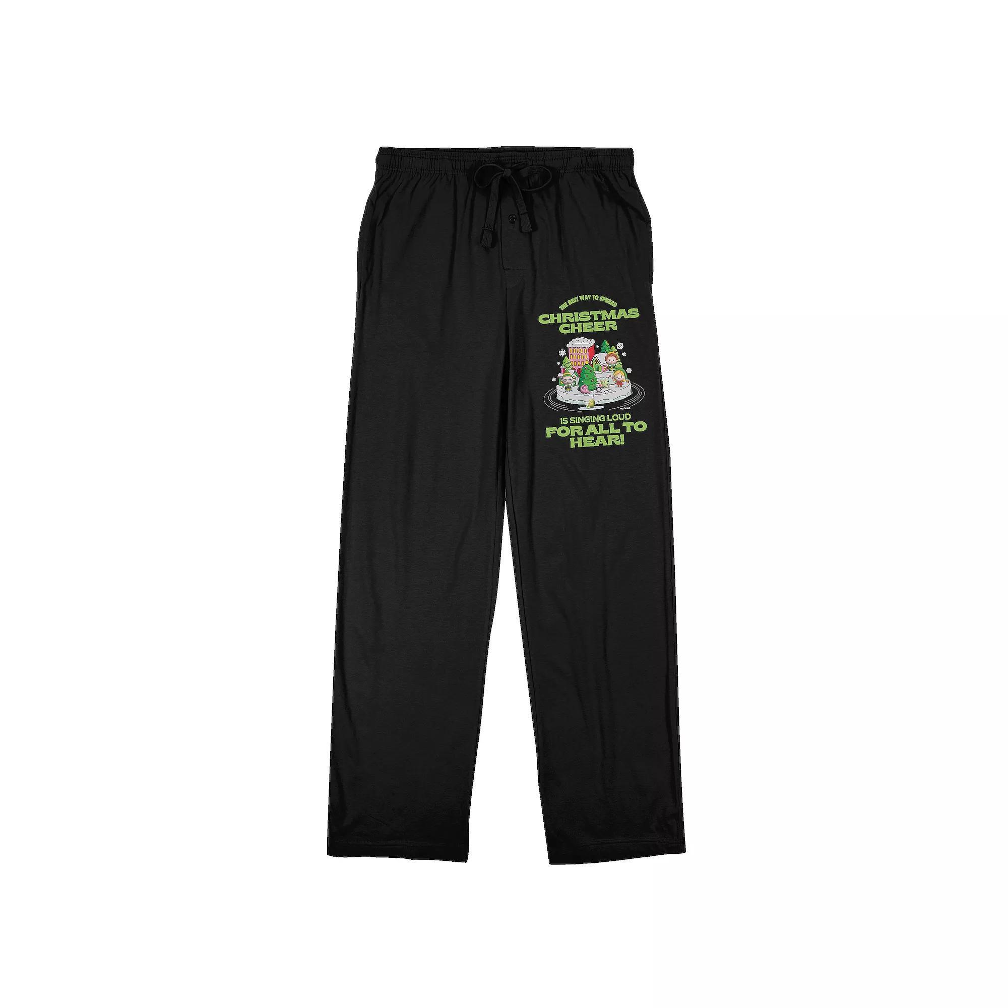 Men's Elf Christmas Cheer Sleep Pants, Size: XXL, Black Product Image