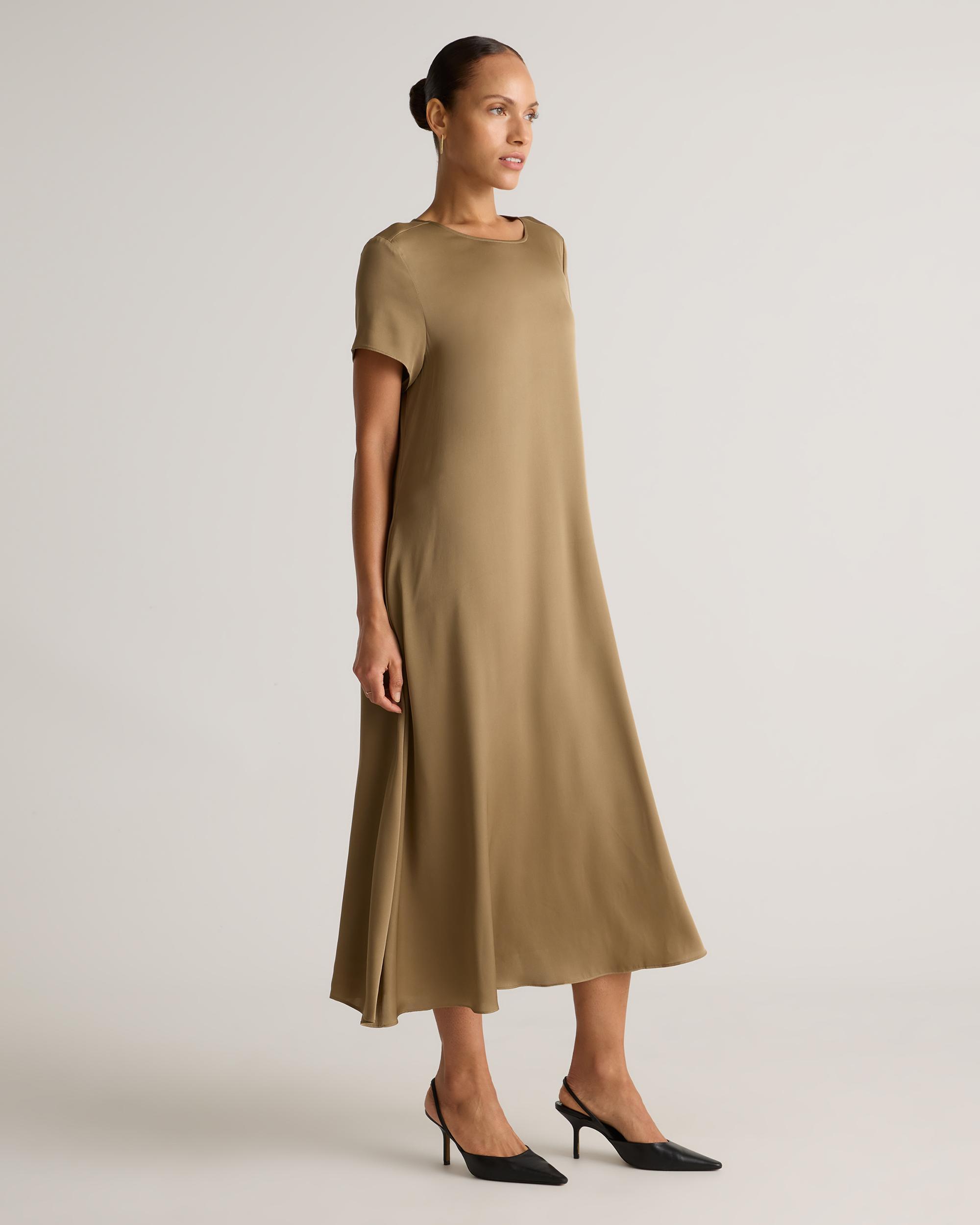 Quince | Women's Washable Stretch Silk Voluminous Maxi Dress Product Image
