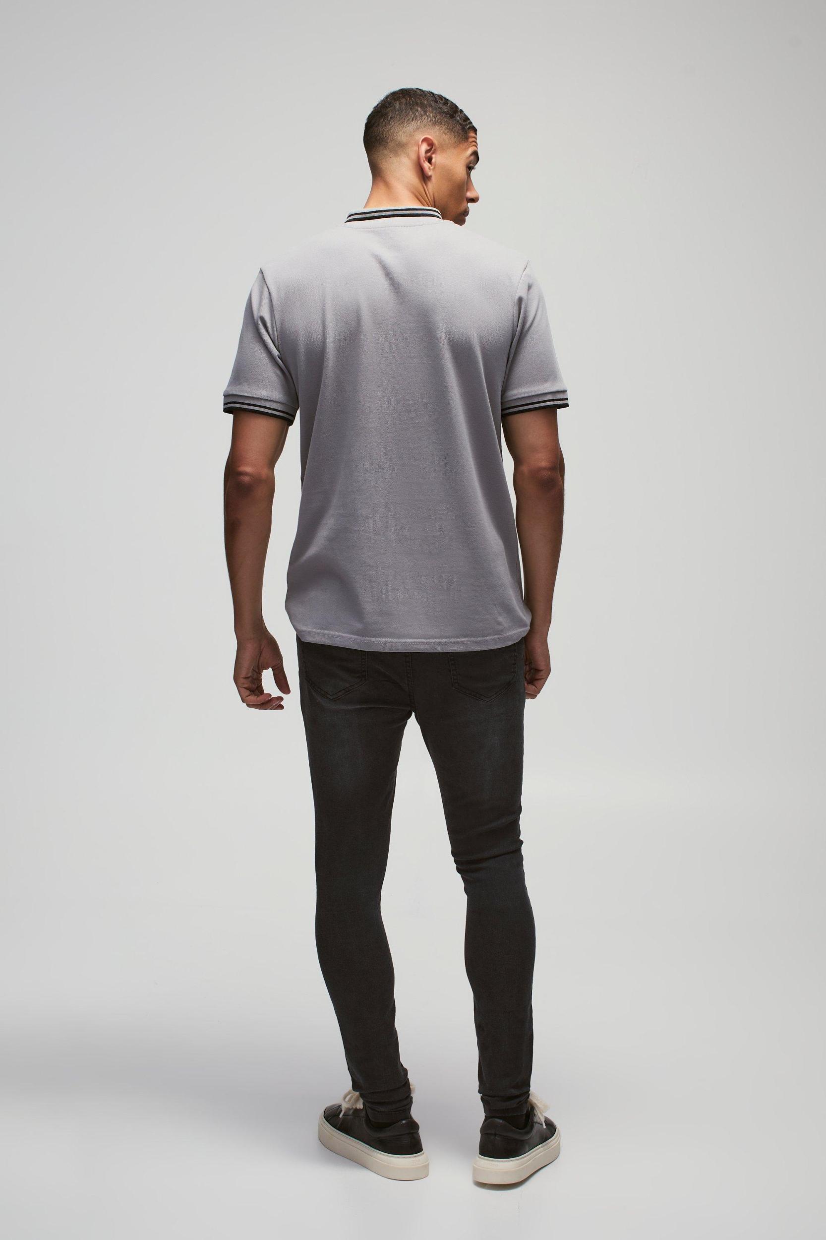 Super Skinny Stretch Jean In Charcoal | boohooMAN USA Product Image