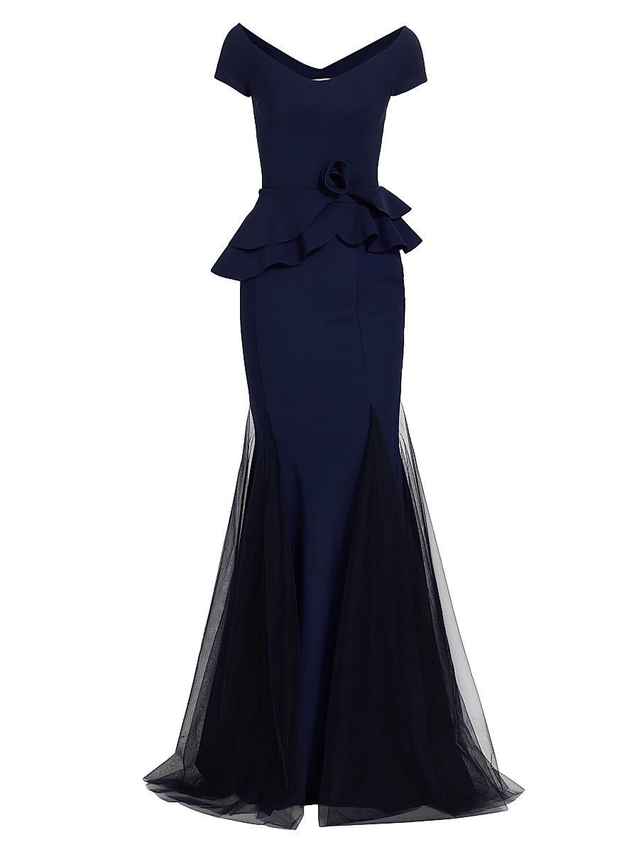 Womens Lady Illusion Tulle Gown Product Image
