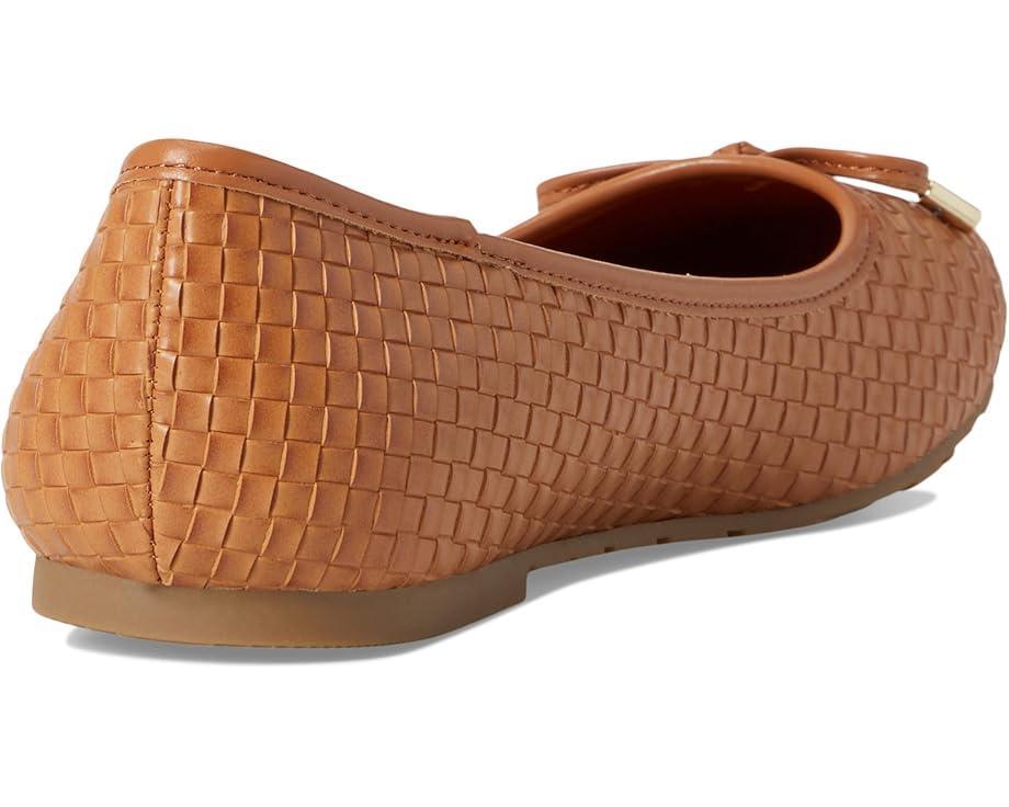 Delicato Bow Soft Metallic-Leather Ballerinas Product Image