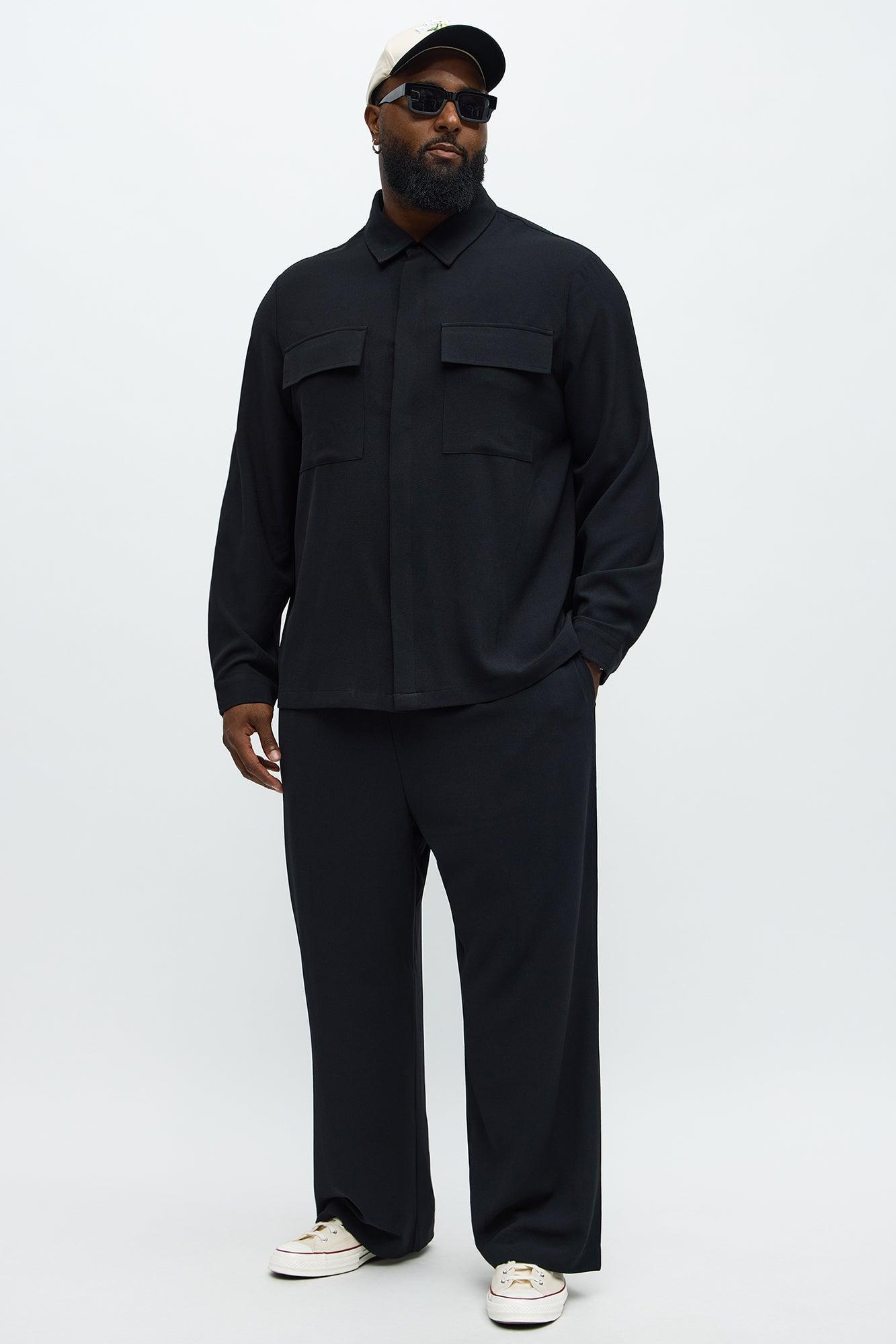 Golden Hour Baggy Elastic Waist Pant - Black Product Image