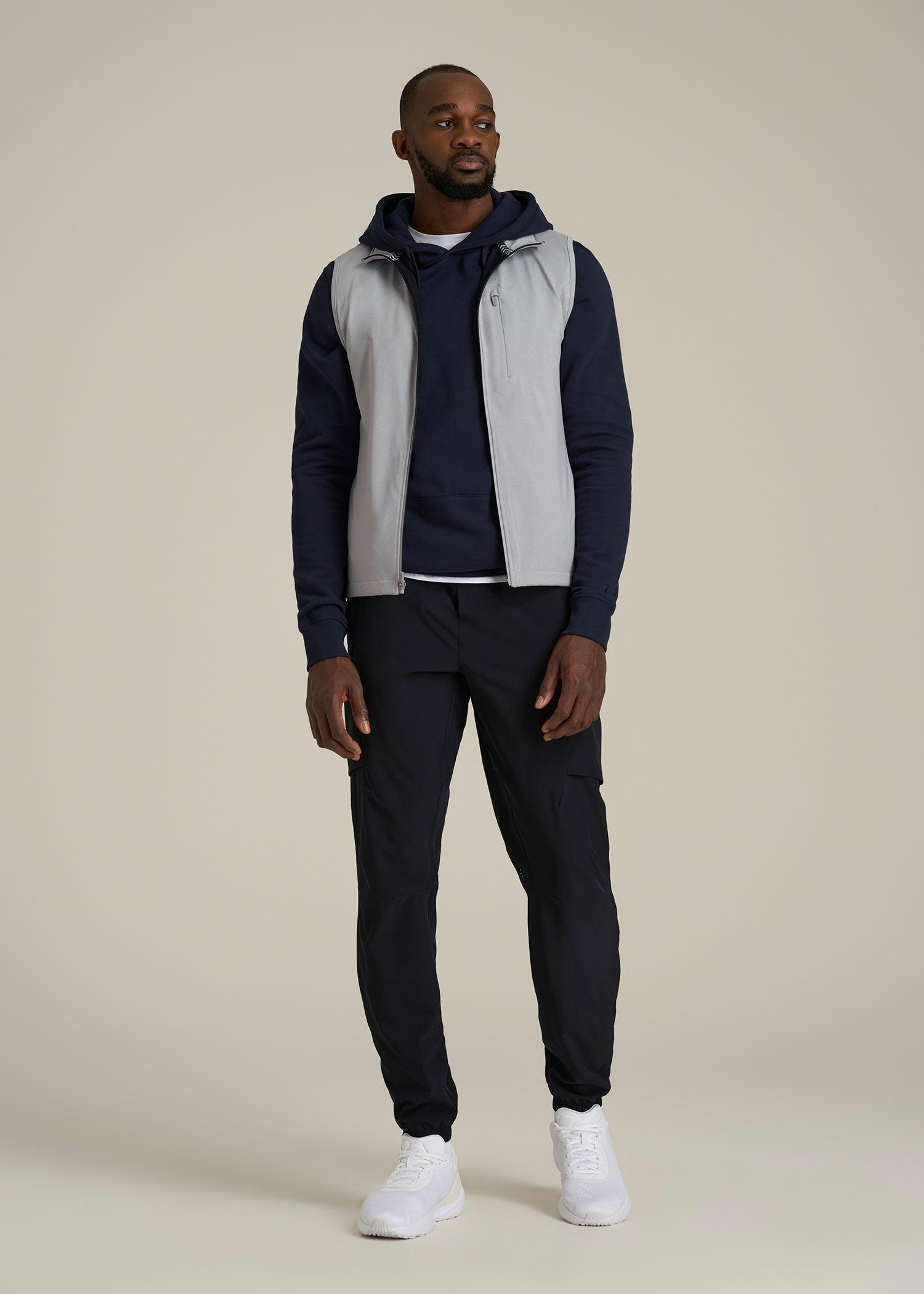Performance Vest for Tall Men in Light Grey Mix Product Image