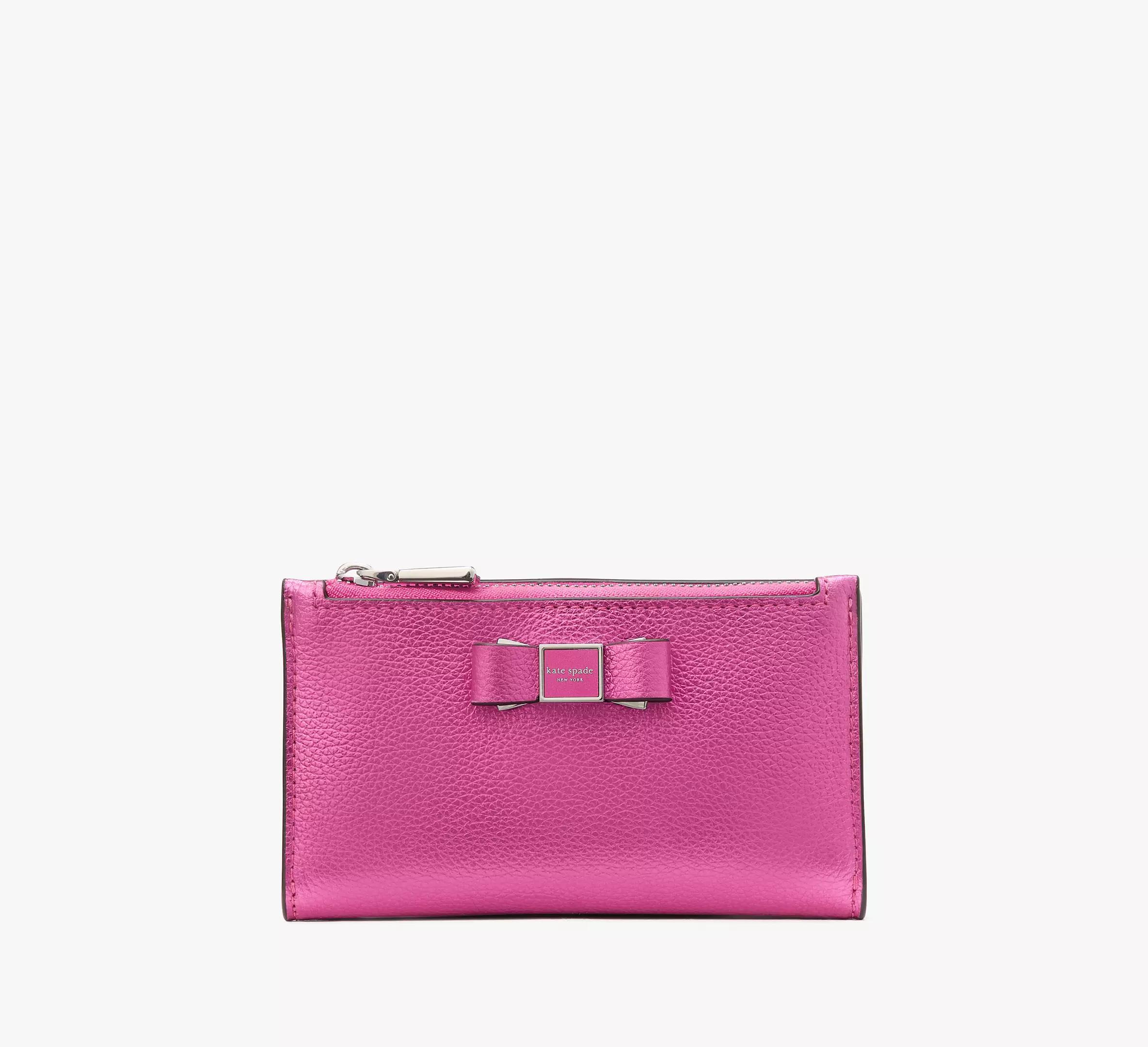 Morgan Bow Metallic Small Slim Bifold Wallet Product Image
