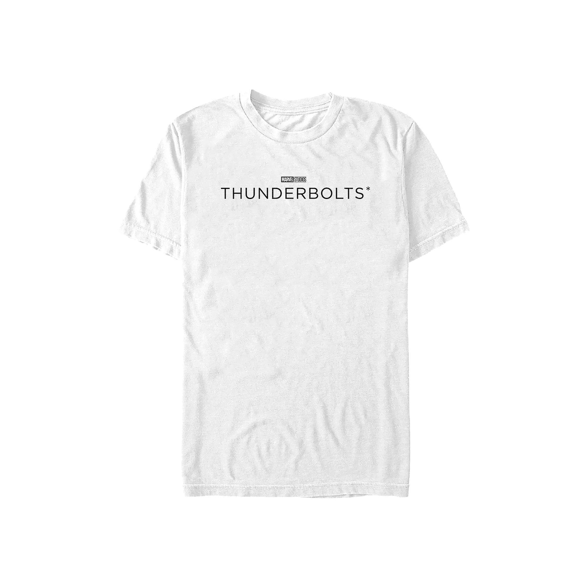 Big & Tall Marvel Thunderbolts Title Logo Graphic Tee, Men's, Size: 4XL, White Product Image