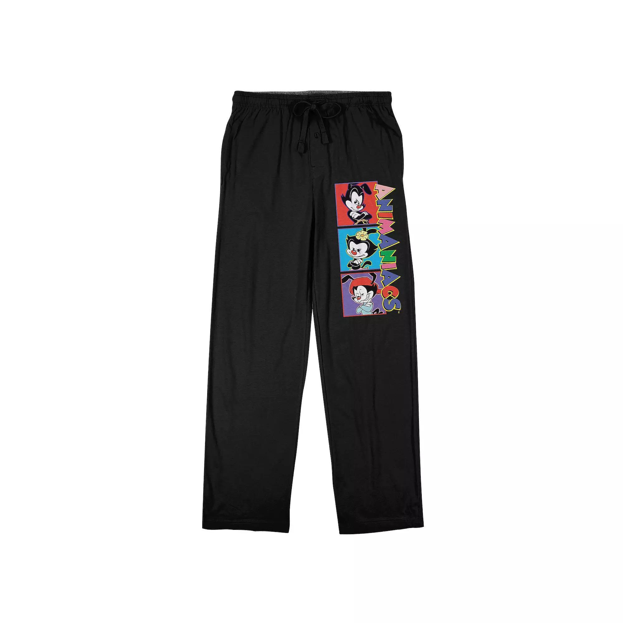 Men's The Animaniacs Wakko Sleep Pants, Size: Large, Black Product Image