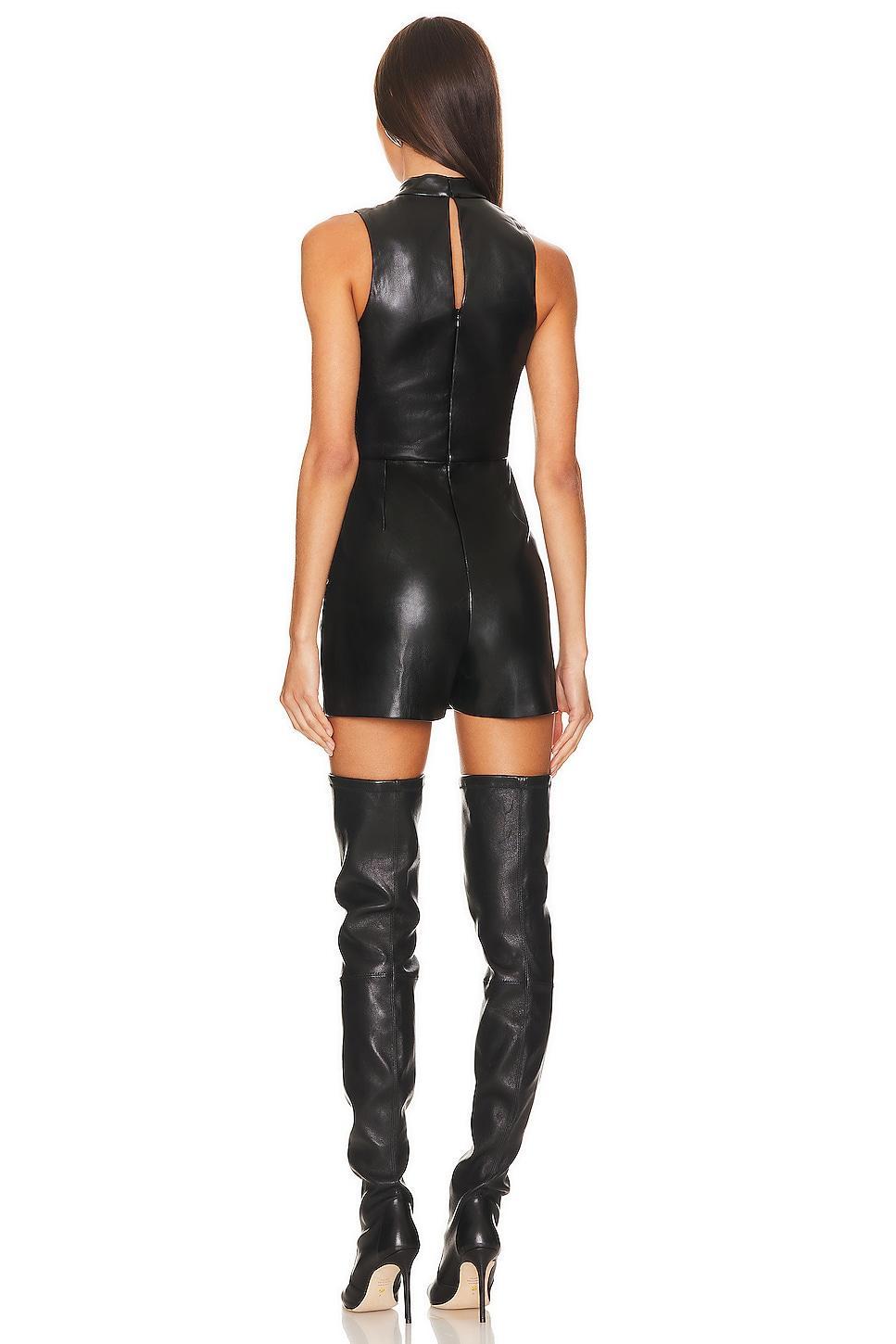 X Revolve Reed Faux Leather Romper Product Image